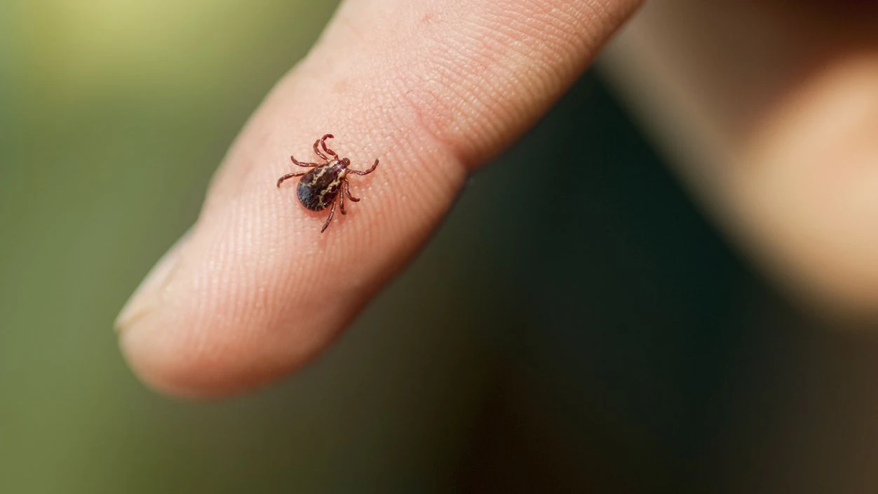 Wood Tick on finger