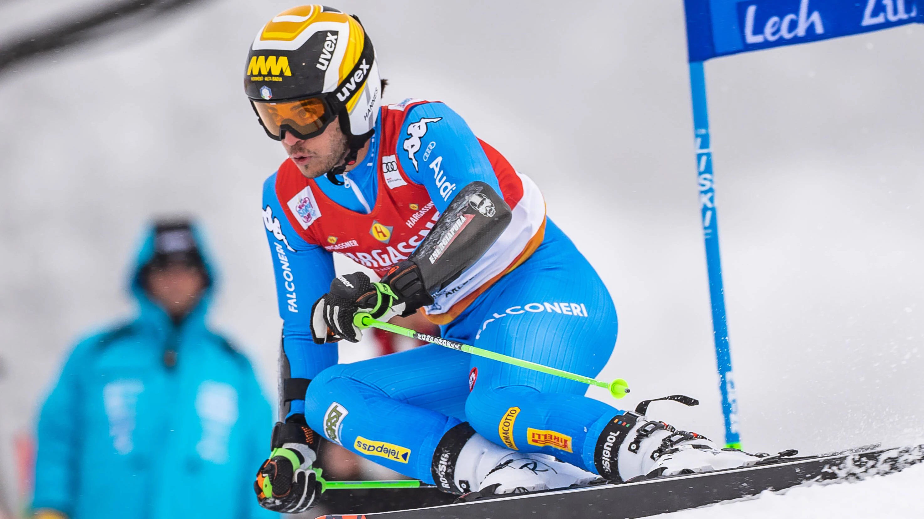 AUT, FIS Weltcup Ski Alpin, Lech Zürs 14.11.2021, Lech, AUT, FIS Weltcup Ski Alpin, Parallelslalom, Herren, Qualifikation, im Bild Hannes Zingerle ITA // Hannes Zingerle of Italy in action during his qualification run of men parallel slalom of FIS ski alpine world cup opening at the Lech, Austria on 2021/11/14. Lech Arlberg Österreich *** AUT, FIS Alpine Ski World Cup, Lech Zürs 14 11 2021, Lech, AUT, FIS Alpine Ski World Cup, parallel slalom, men, qualification, in the picture Hannes Zingerle ITA Hannes Zingerle of Italy in action during his qualification run of men parallel slalom of FIS alpine ski world cup opening at the Lech, Austria on 2021 11 14 Lech Arlberg Austria 