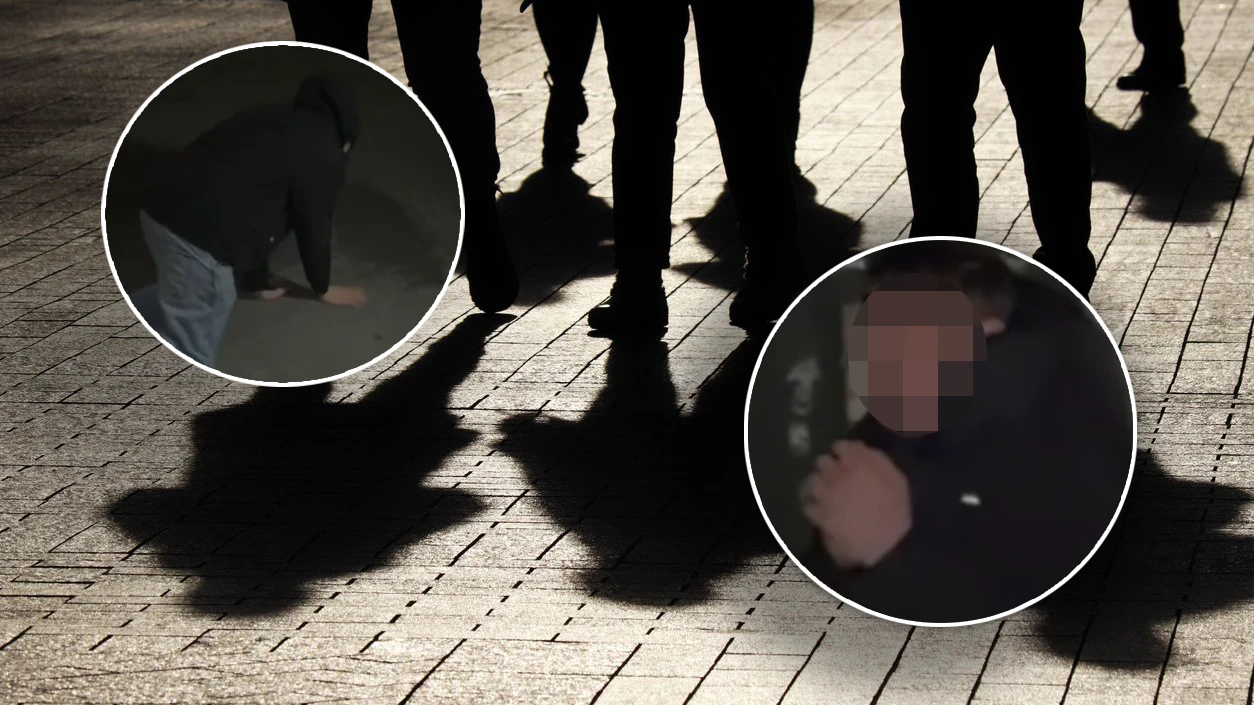 Die Jugendbande erniedrigte den Burschen und filmte alles.