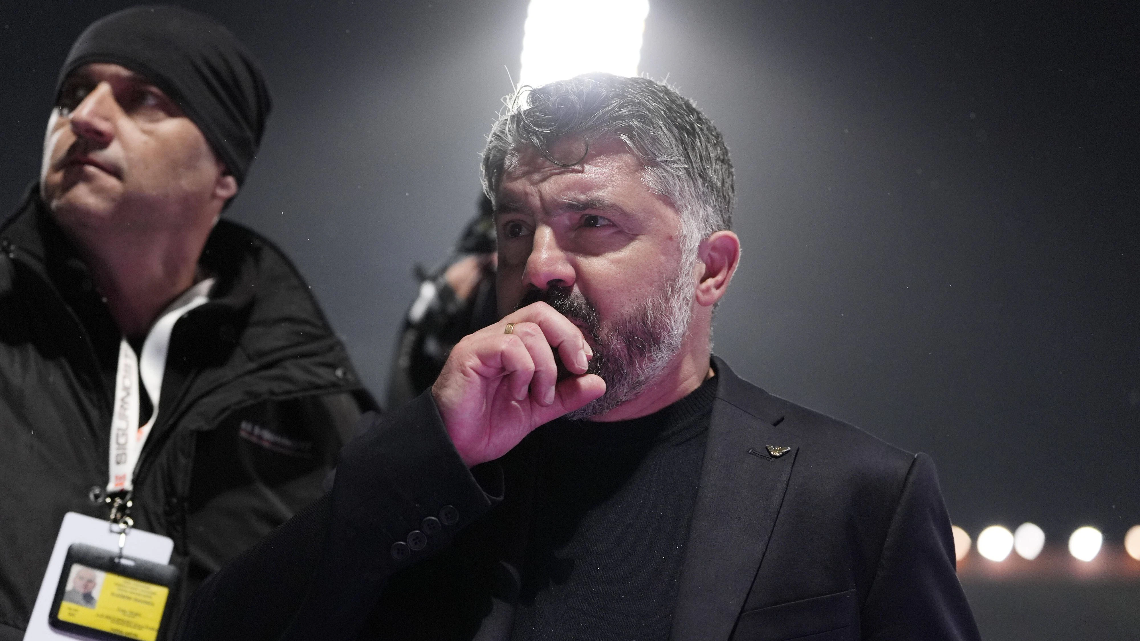 Gennaro Gattuso coach of Italy during the final soccer match for the qualification for the 2026 World Cup between Bosnia Herzegovina and Italy at the Stadion Bilino Polje in Zenica, Bosnia Erzegovina. - March 31 , 2026. - Soccer . PUBLICATIONxNOTxINxITAxFRAxCHN Copyright: xFabioxFerrari/LaPressex