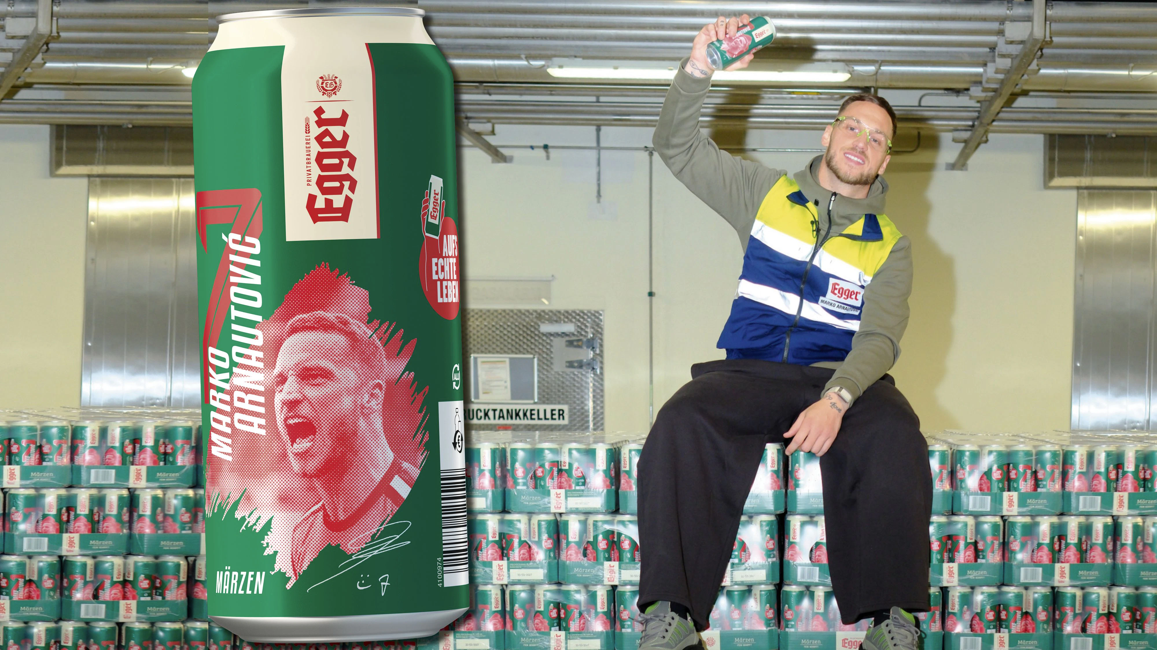 Heute.at - Prost! Fußballstar Arnautovic als Werbegesicht für Bier