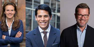 Dr. Katrin Stark, Nirav Tolia und Dr. Karl-Theodor zu Guttenberg.