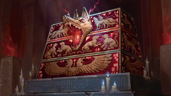 Die neue Magic-Erweiterung "Geheimnisse von Strixhaven" erscheint am 24. April. "Heute" darf hier eine der exklusiven Preview-Karten vorstellen: die "Lade des Hungers"