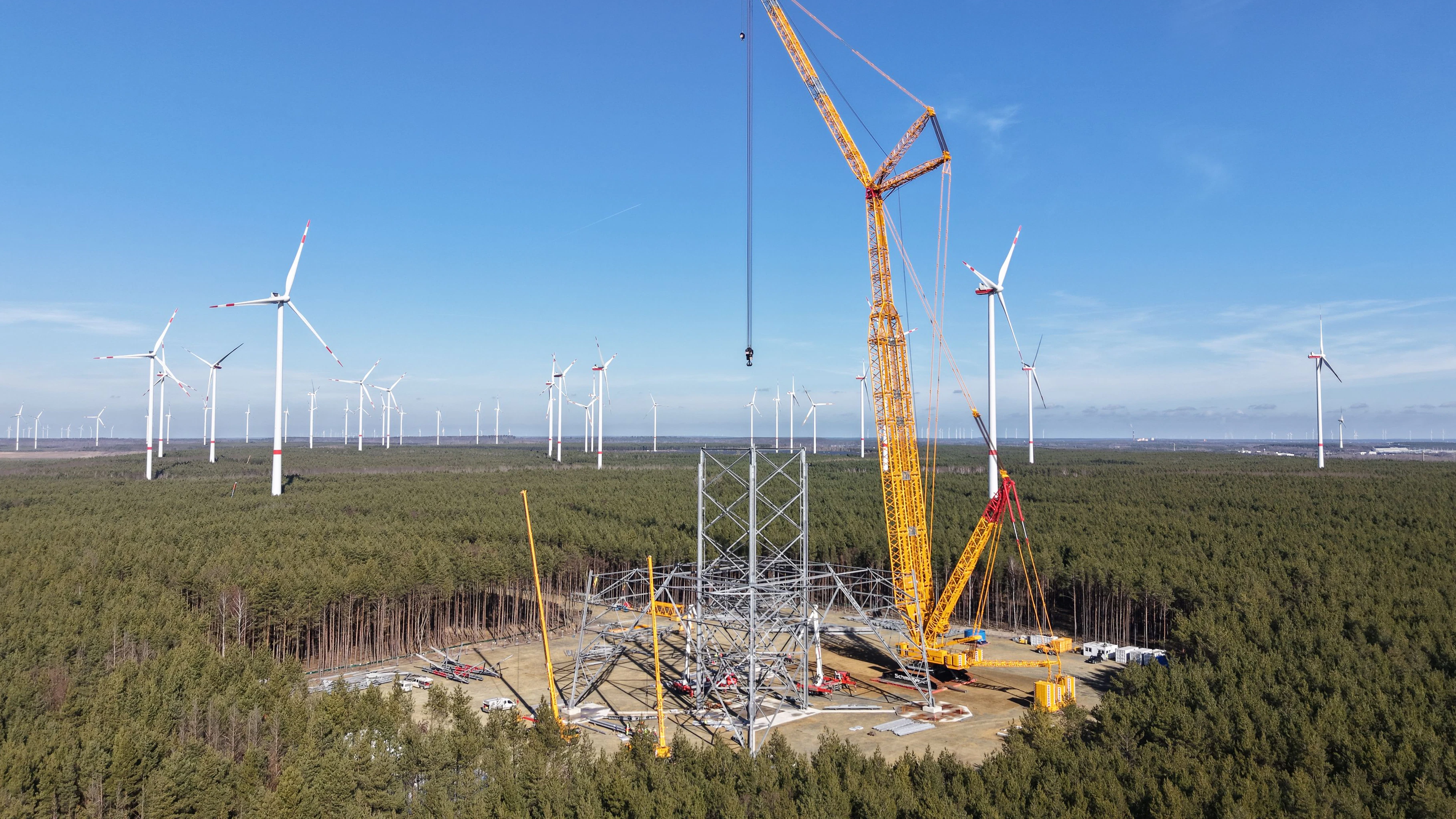 Mega-Baustelle für das größte Windrad der Welt.