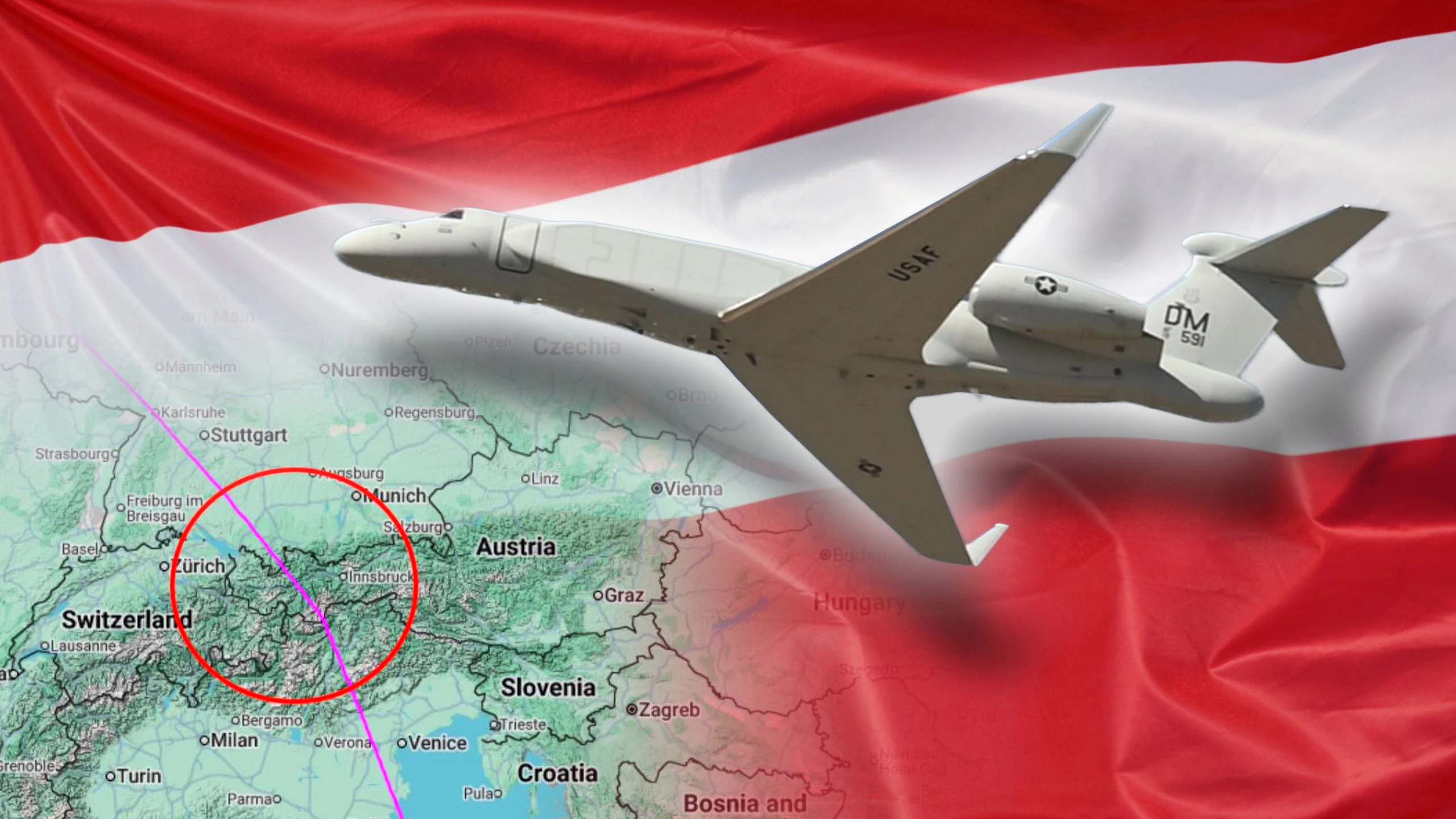 US-Kriegsflieger vom Typ EA-37B Compass Call kreuzten am 2. April 2026 österreichischen Luftraum. Ihr offizielles Ziel: Griechenland.