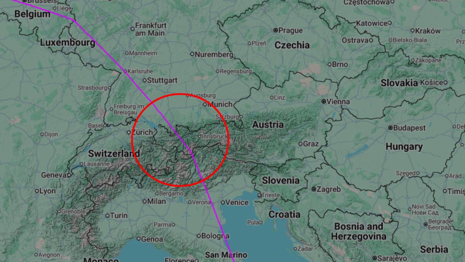 Ein US-Militärflugzeug wurde über Österreich gesichtet.