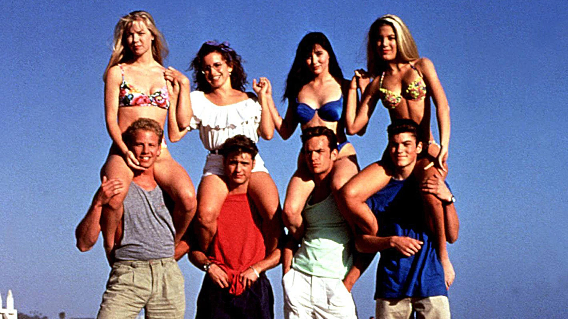 "Beverly Hills 90210"-Star Tori Spelling (rechts oben)