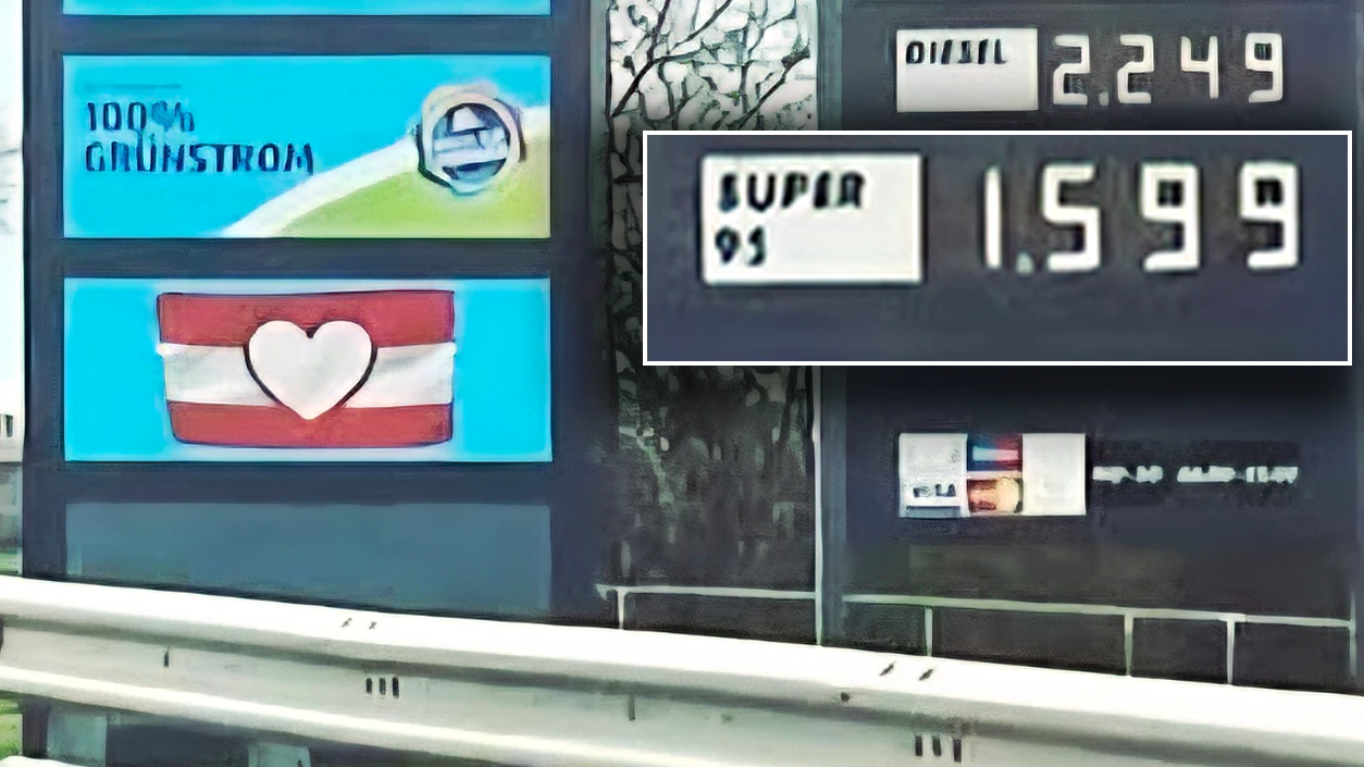Heute.at - Fehler bei Zapfsäule – Super 95 um 1,599 Euro angeboten