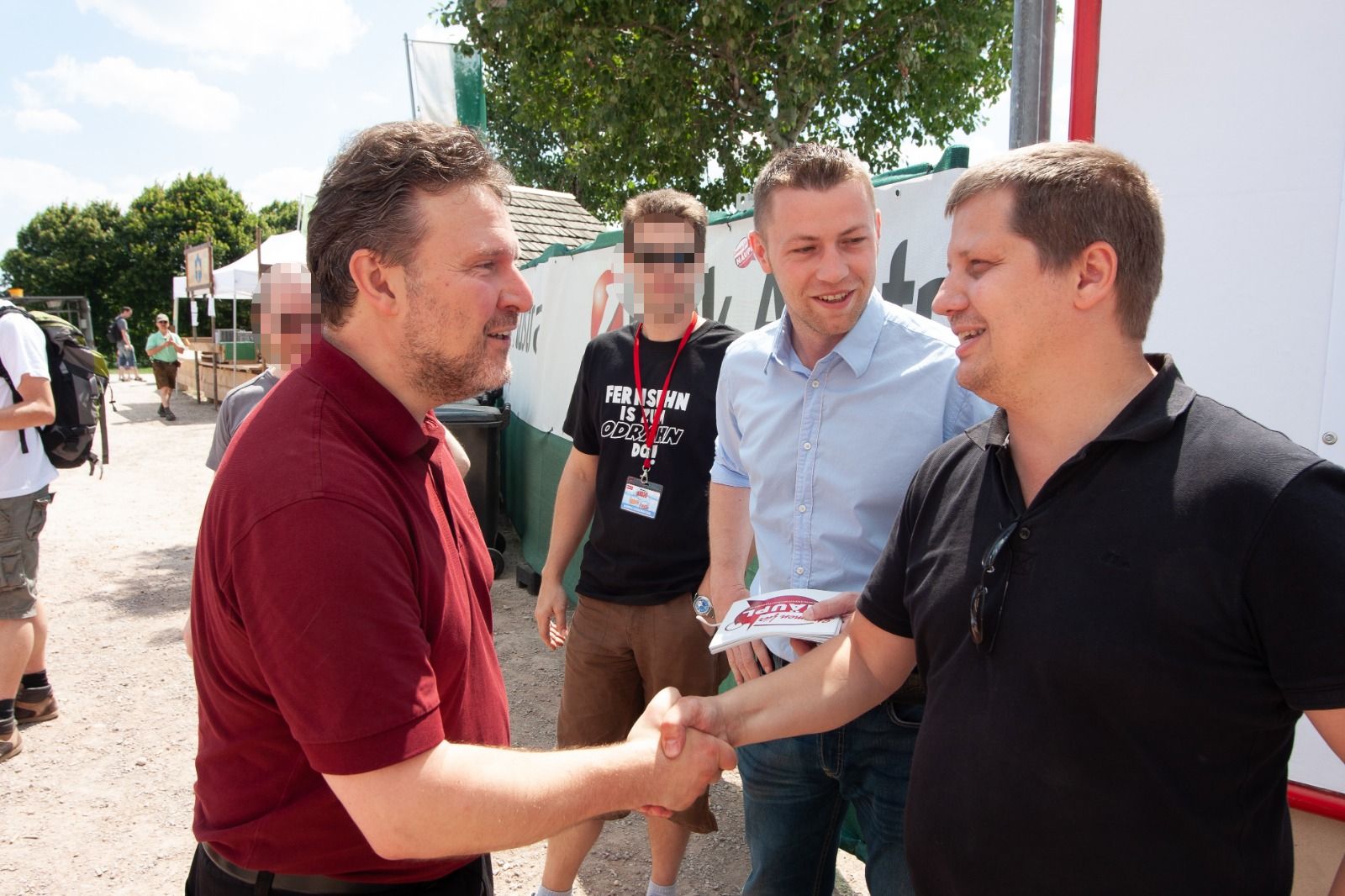 Michael Ludwig mit Wolfgang Markytan (r) und Marcus Schober (m.)