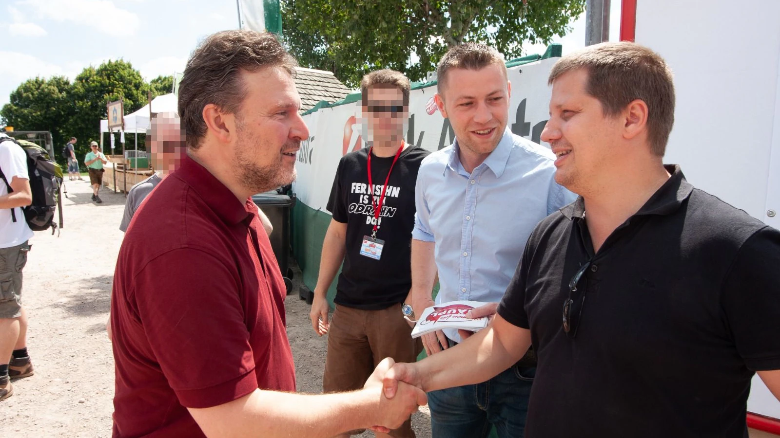 Michael Ludwig mit Wolfgang Markytan (r) und Marcus Schober (m.)