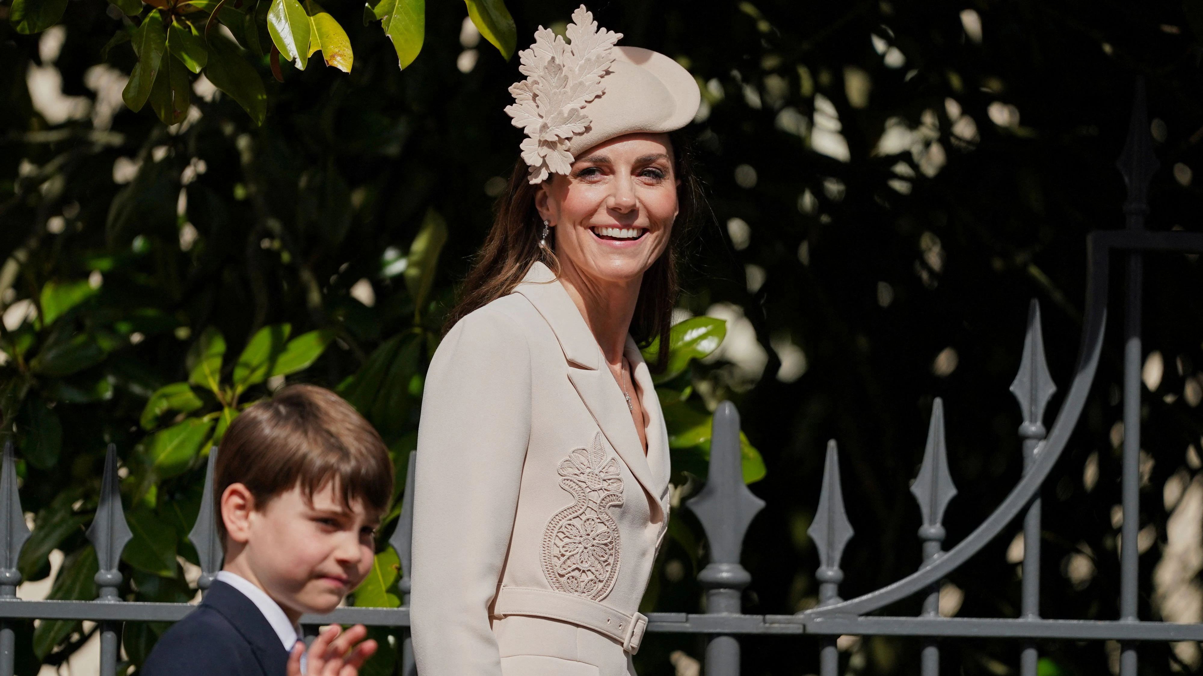 Prinzessin Kate mit ihrem jüngsten Kind, Prinz Louis, beim Ostergottesdienst.