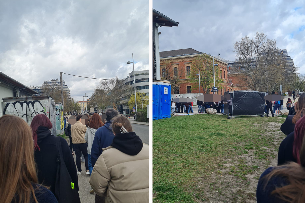Bereits um 10 Uhr standen die Fans voller Vorfreude vor der Marx Halle.