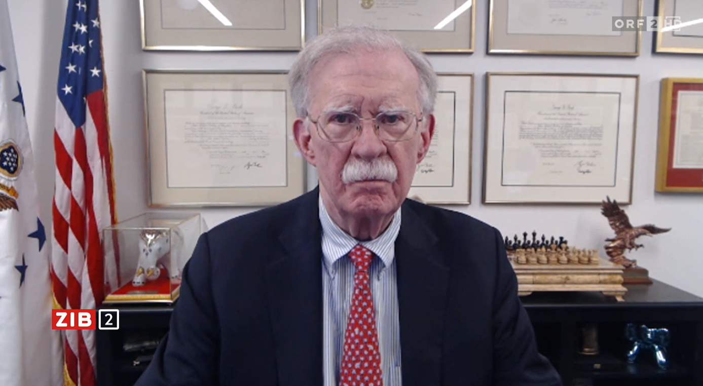 Der ehemalige Trump Berater John Bolton am Dienstagabend in der ZiB-2.