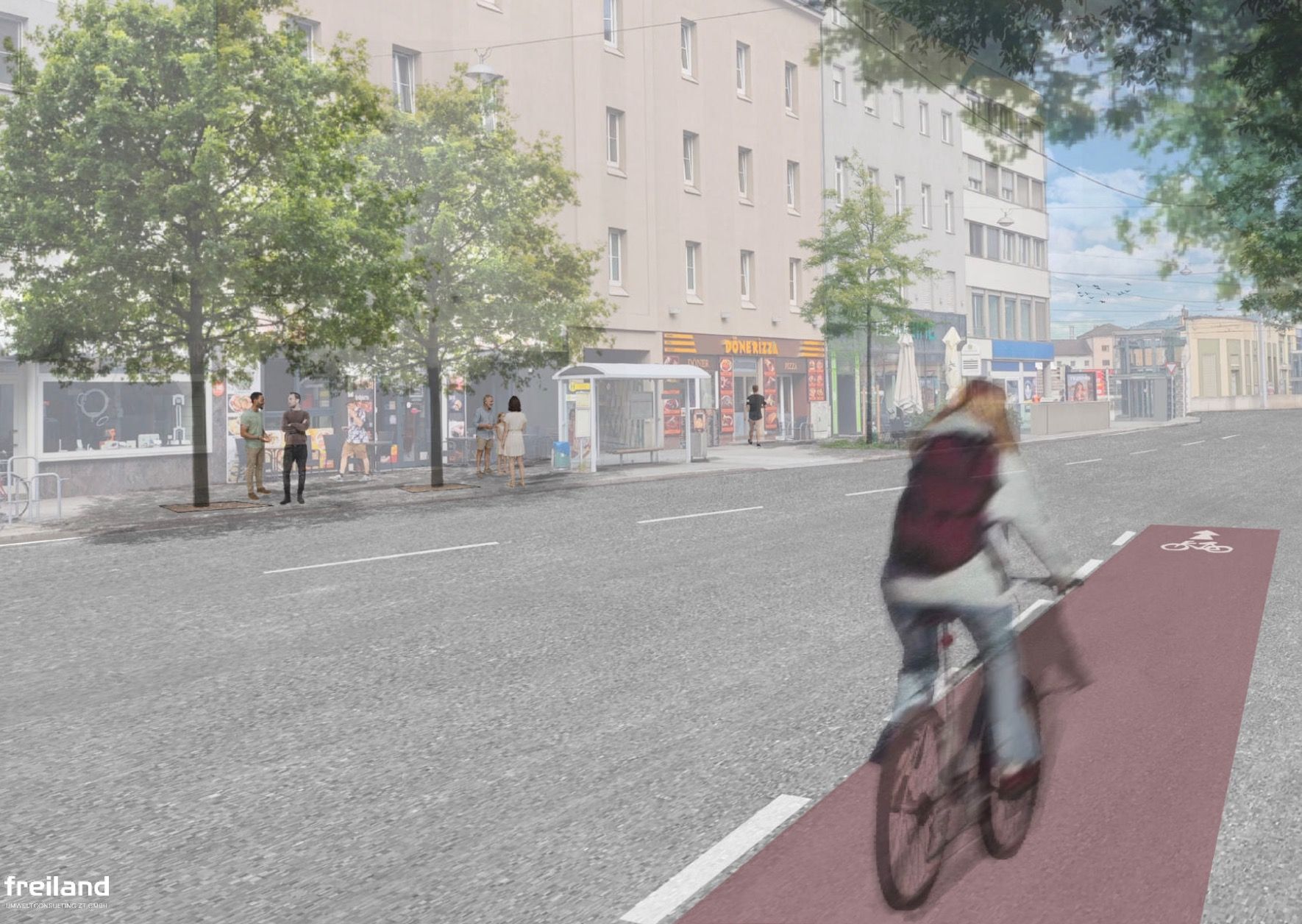 So soll die Wiener Straße in Zukunft ausschauen. 