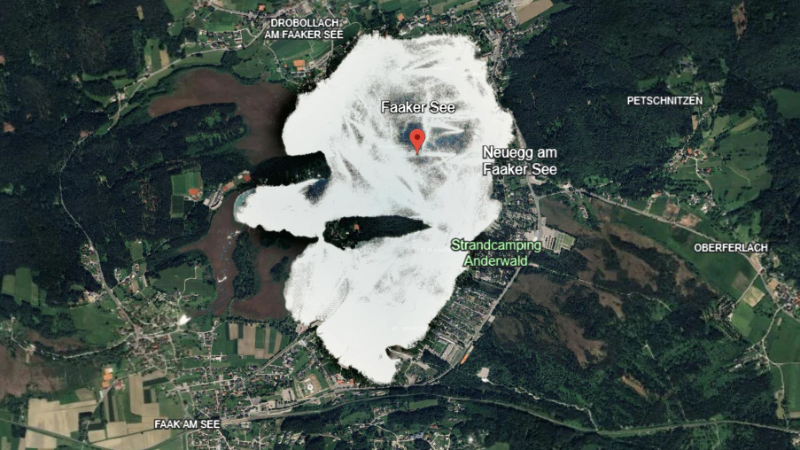 Auch Bilder des Faaker Sees sorgen für Verwirrung.