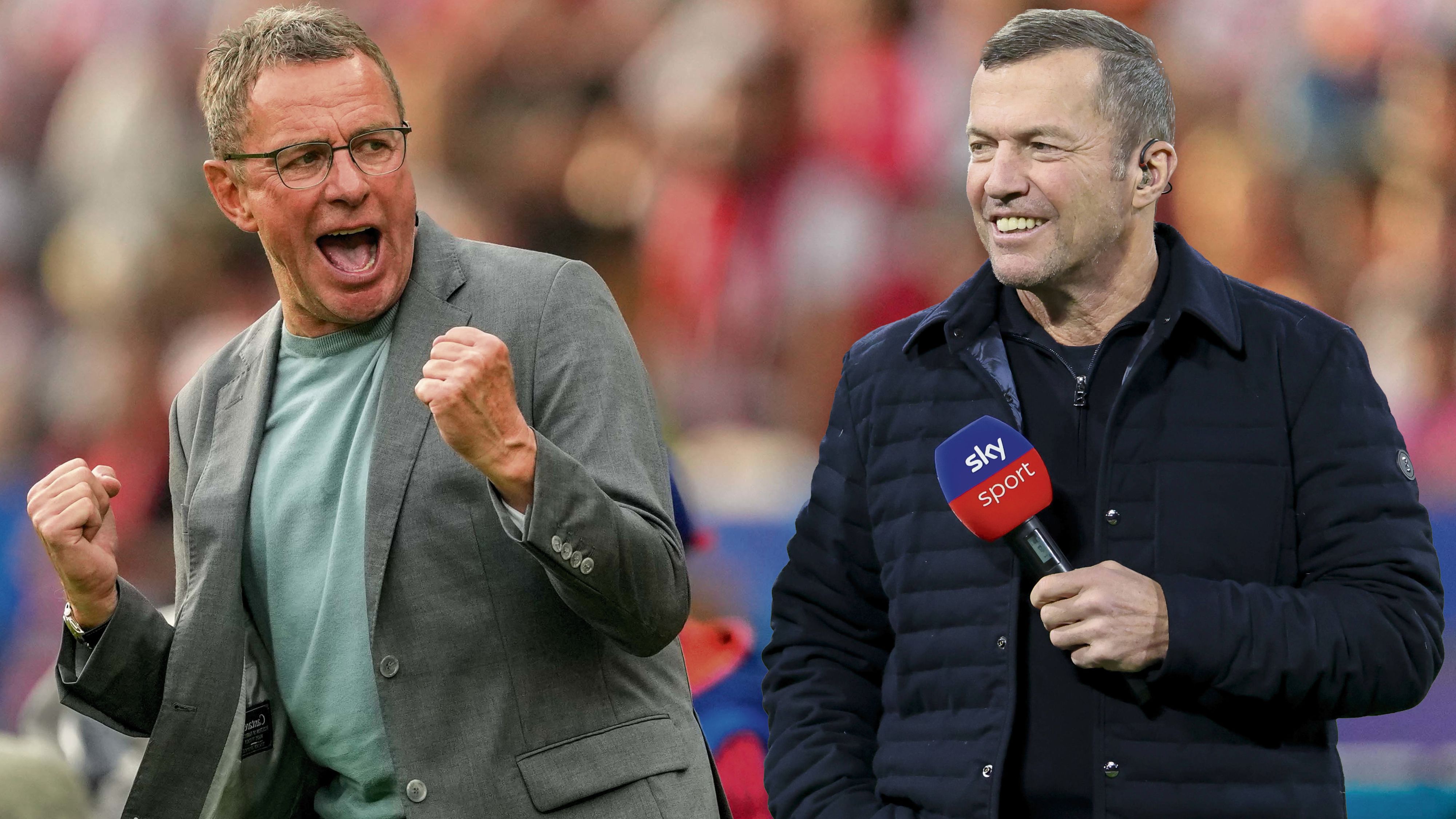 Lothar Matthäus (r.) bricht eine Lanze für ÖFB-Teamchef Ralf Rangnick (l.).