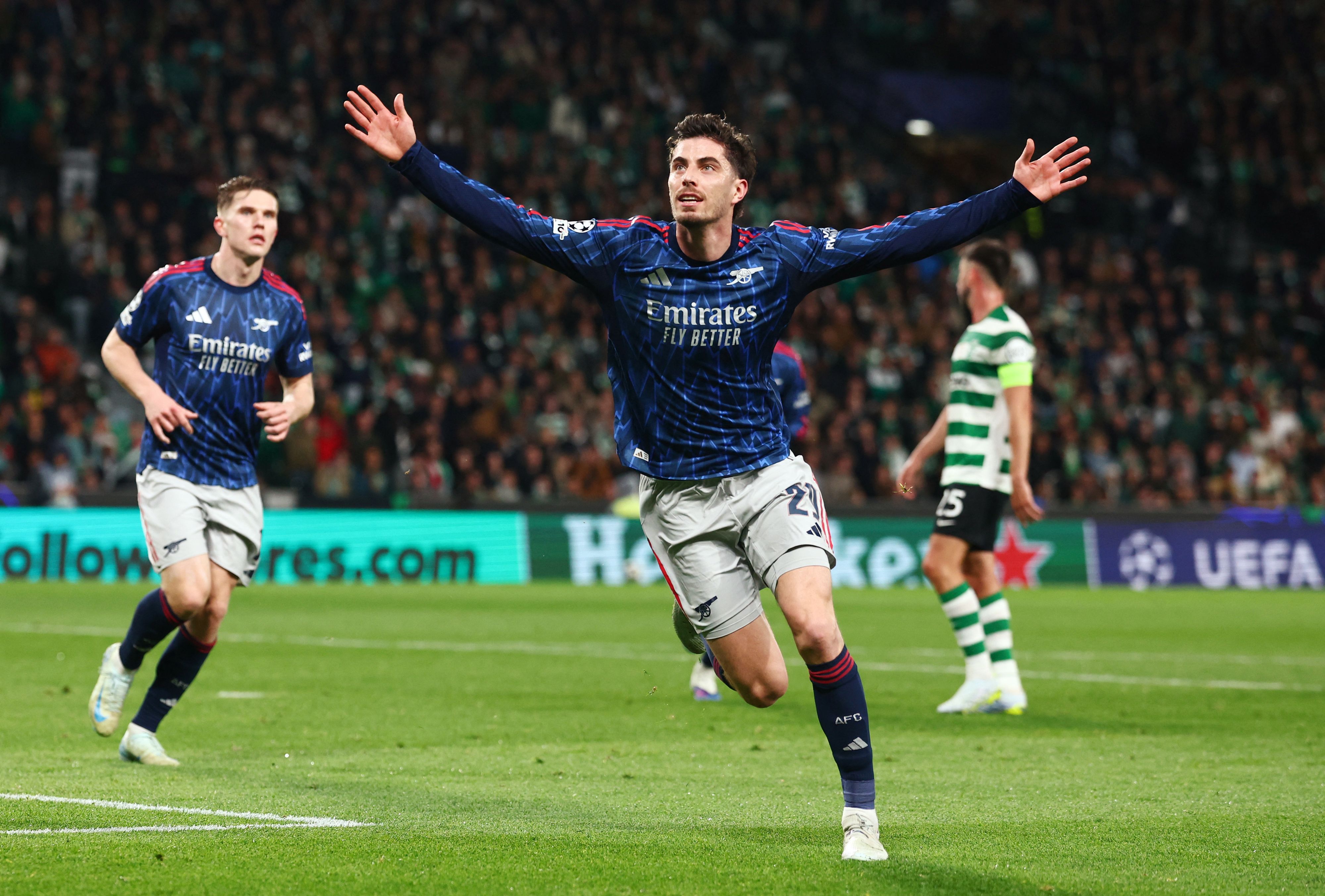 Kai Havertz mit dem Last-Minute-Treffer bei Sporting.