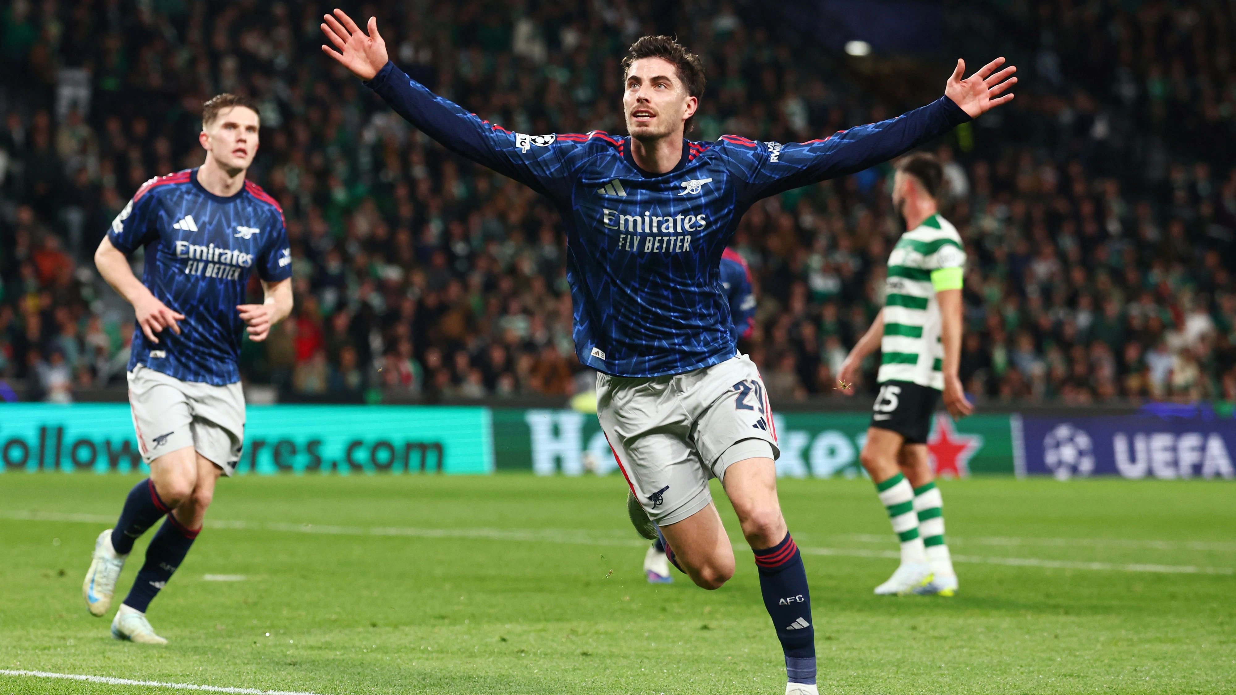 Kai Havertz mit dem Last-Minute-Treffer bei Sporting.