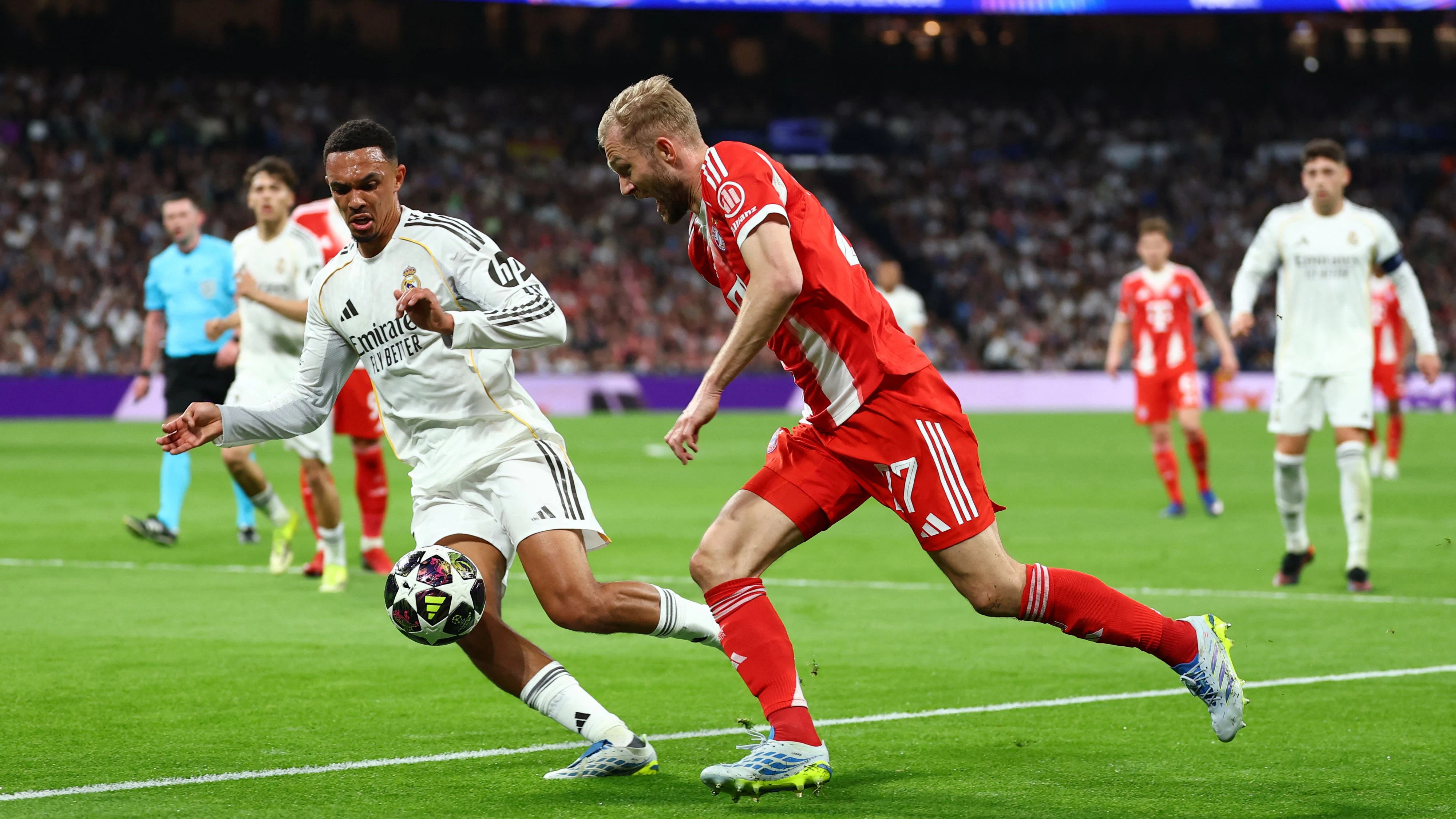 Konrad Laimer bei Real auf der linken Außenbahn.