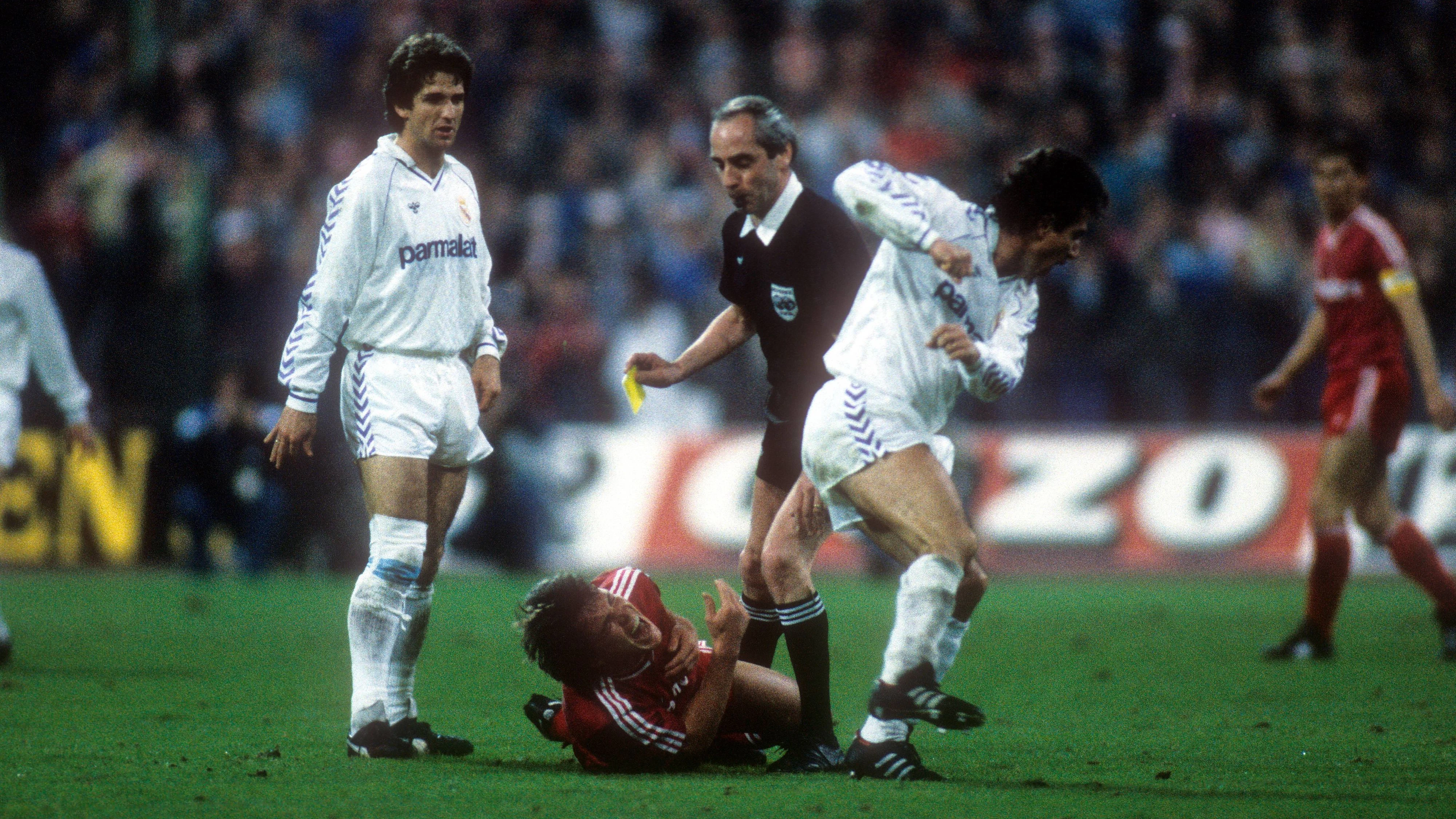 Juanito trat Lothar Matthäus im Landesmeister-Halbfinale 1987.