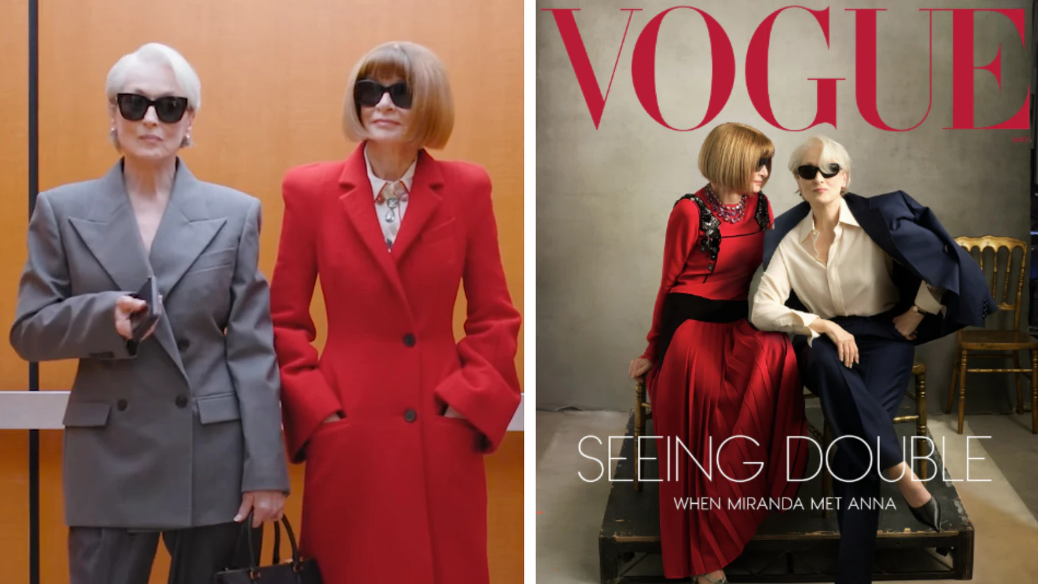 Anna Wintour posiert gemeinsam mit Meryl Streep auf dem Cover der "Vogue".