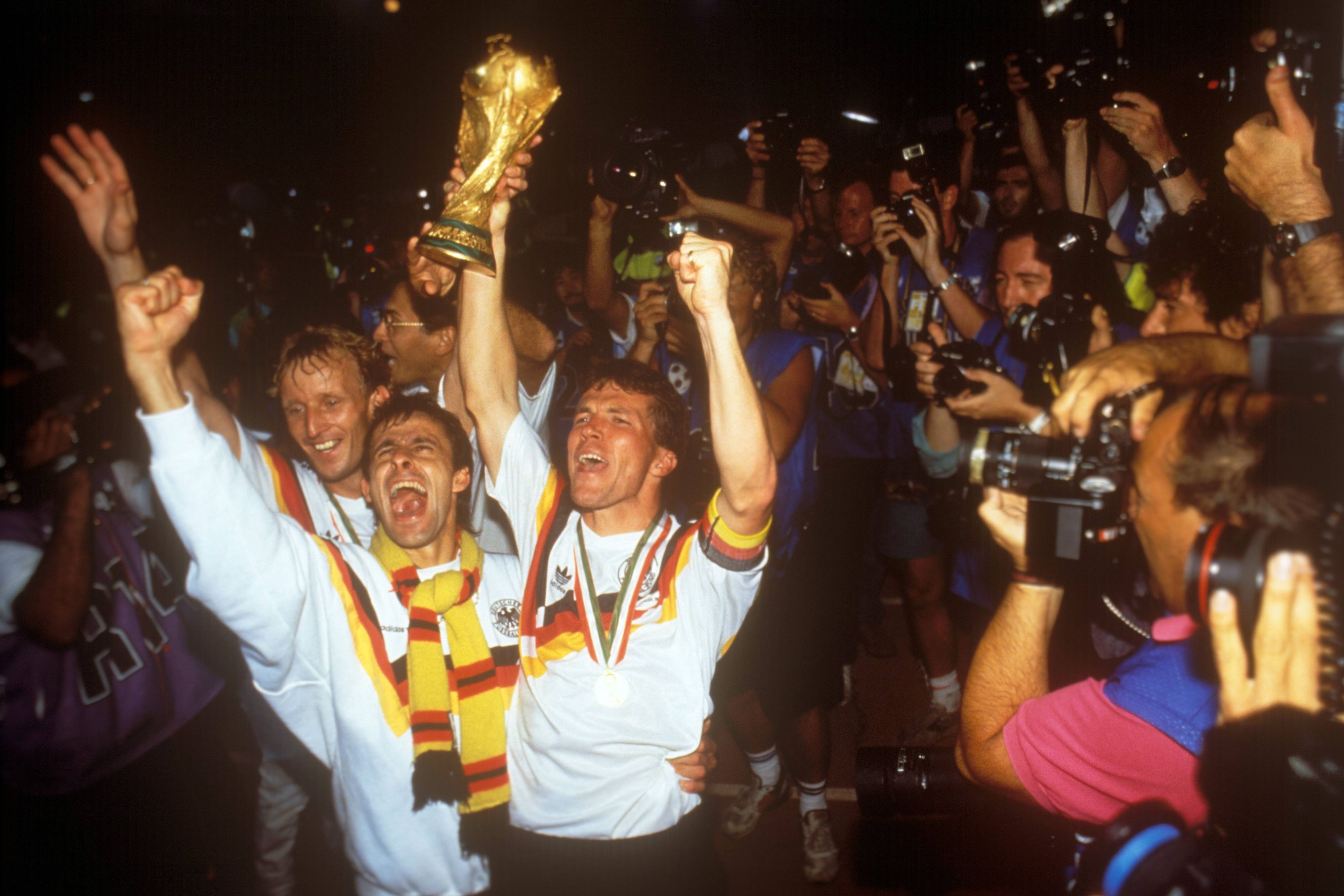 Andres Brehme, Pierre Littbarski und Lothar Matthäus.