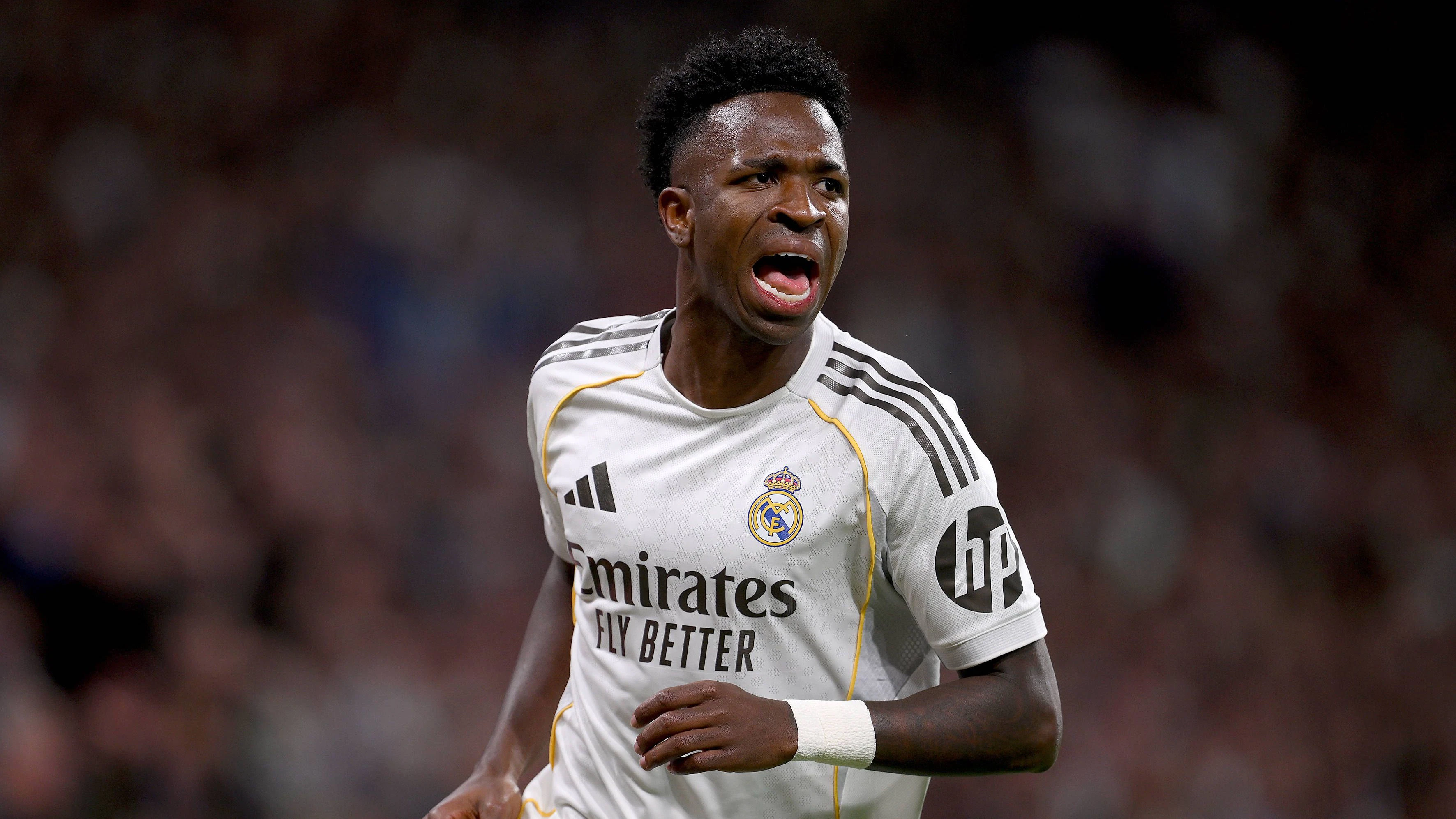 FUSSBALL CHAMPIONS LEAGUE SAISON 2025/2026 Viertelfinal Hinspiel 07.04.2026 Real Madrid - FC Bayern Muenchen Vinicius Junior Real Madrid *** FOOTBALL CHAMPIONS LEAGUE SEASON 2025 2026 Quarter-final first leg 07 04 2026 Real Madrid FC Bayern Munich Vinicius Junior Real Madrid