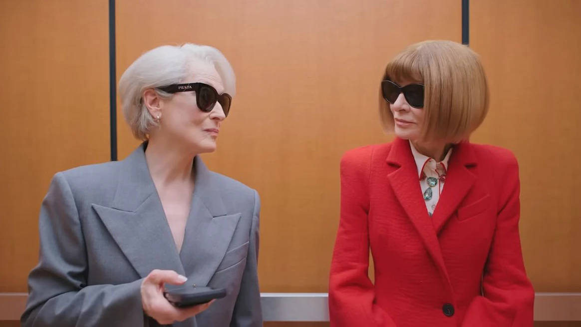 Meryl Streep zeigt sich in ihrer "Teufel trägt Prada"-Rolle neben Anna Wintour.