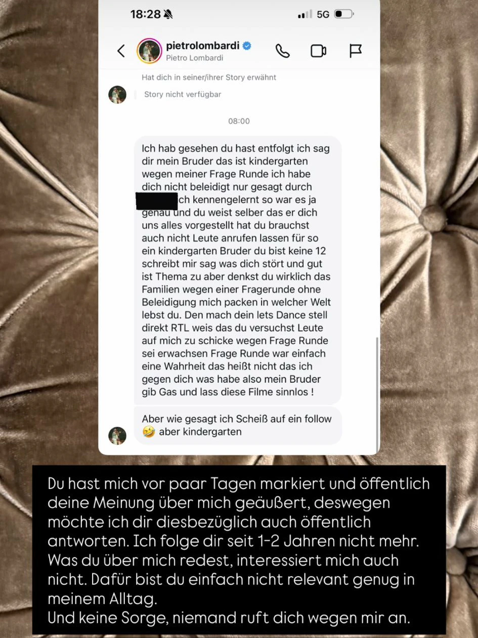 Diesen Screenshot teilte Milano in seiner Story.