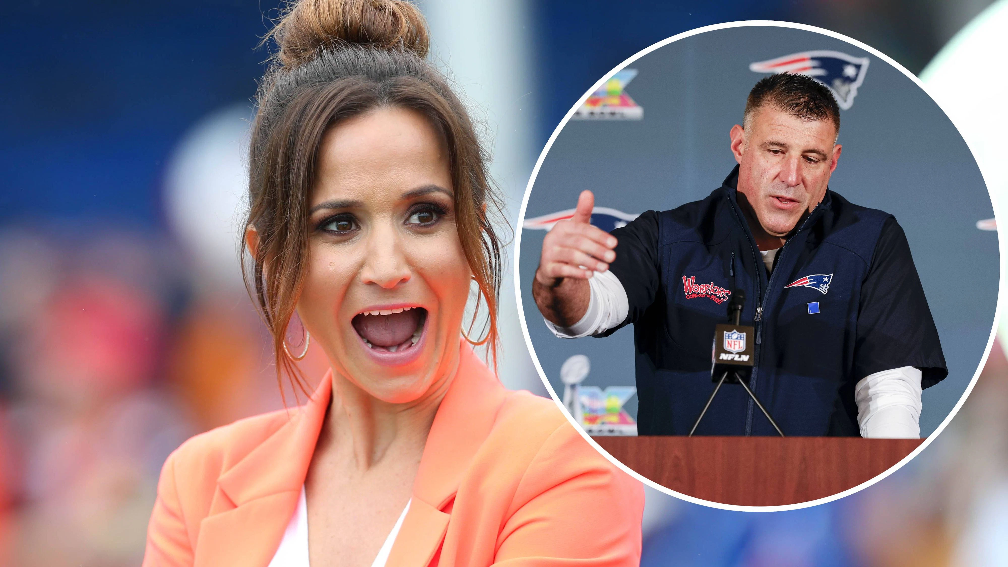 Patriots-Coach Mike Vrabel und Journalistin Dianna Russini