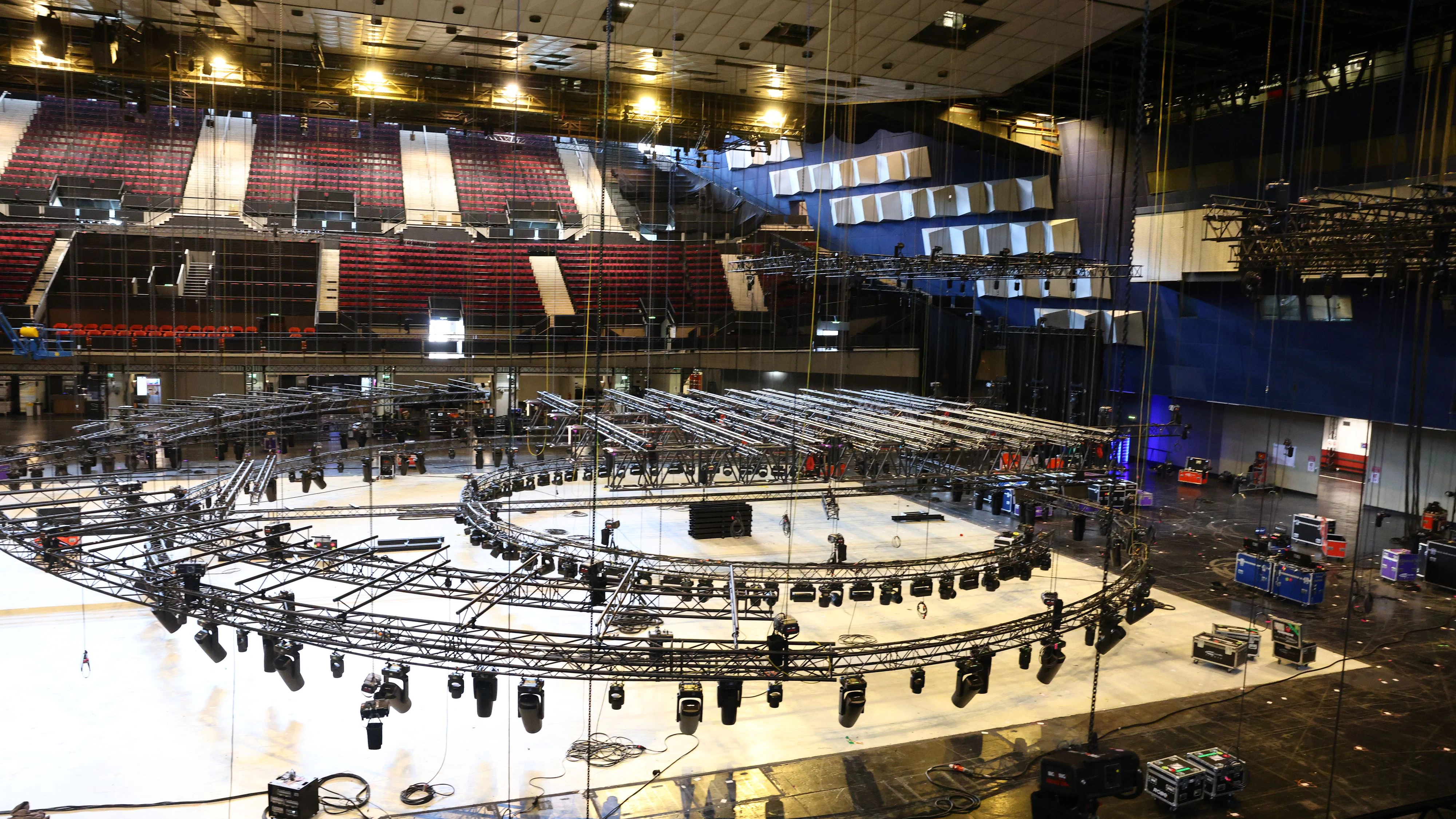 ESC-Aufbau Stadthalle