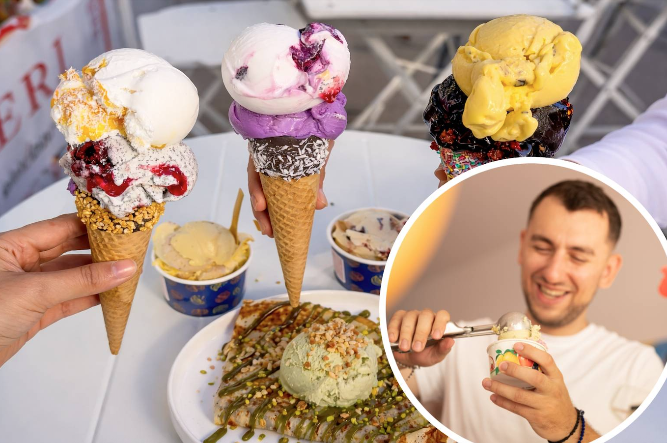 Sachertorte, Apfelstrudel und vieles mehr wird im Eissalon von Chef Dajan Srejic.