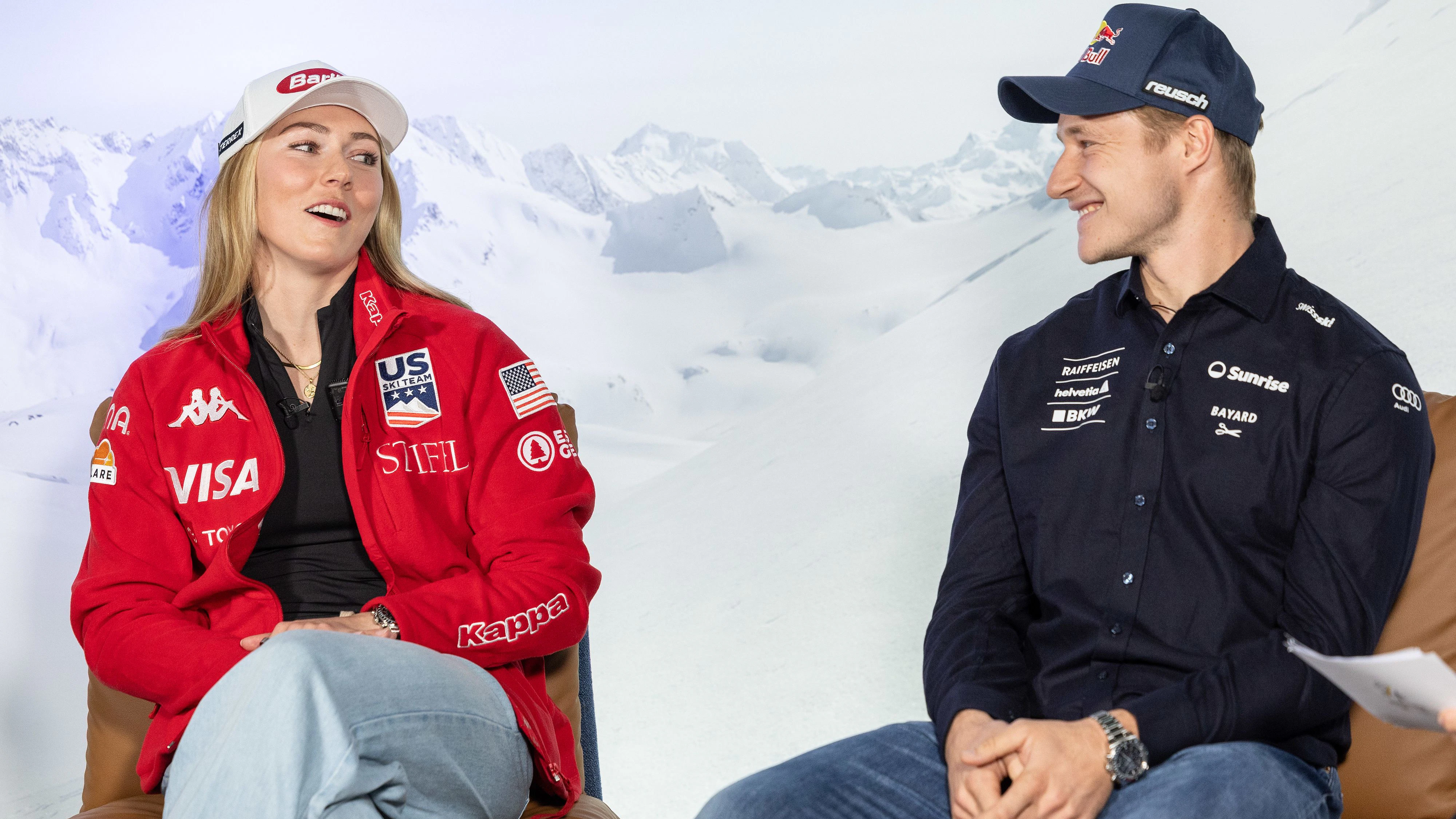 Ski-Asse unter sich: Mikaela Shiffrin und Marco Odermatt. 