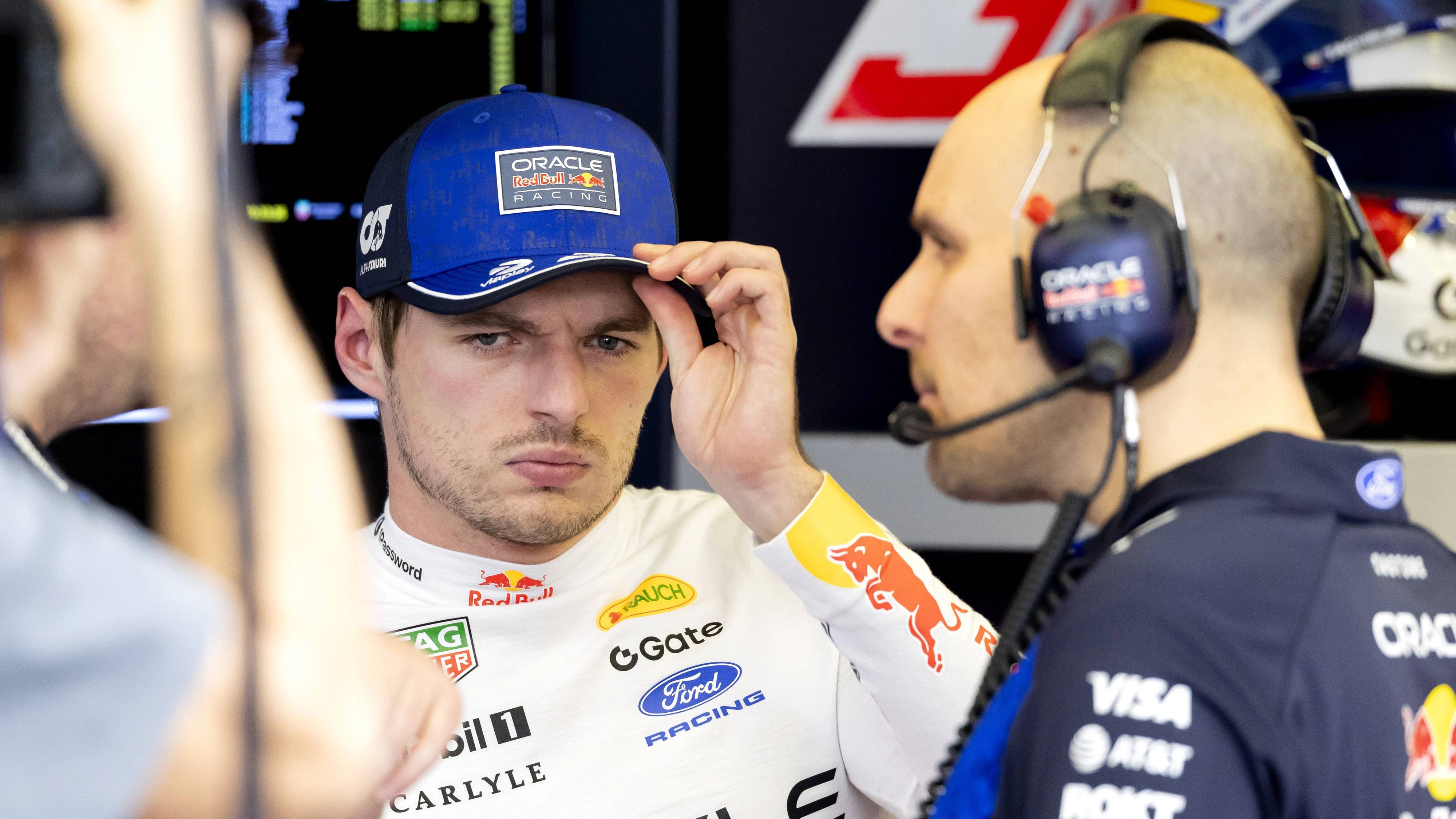 Formel-1-Star Max Verstappen und sein Renningenieur Gianpiero Lambiase. 