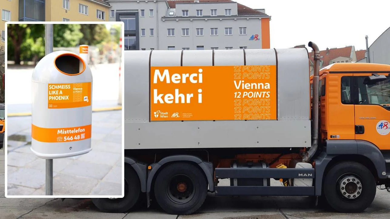 "Merci, kehr i" – MA 48 macht Stimmung für den ESC