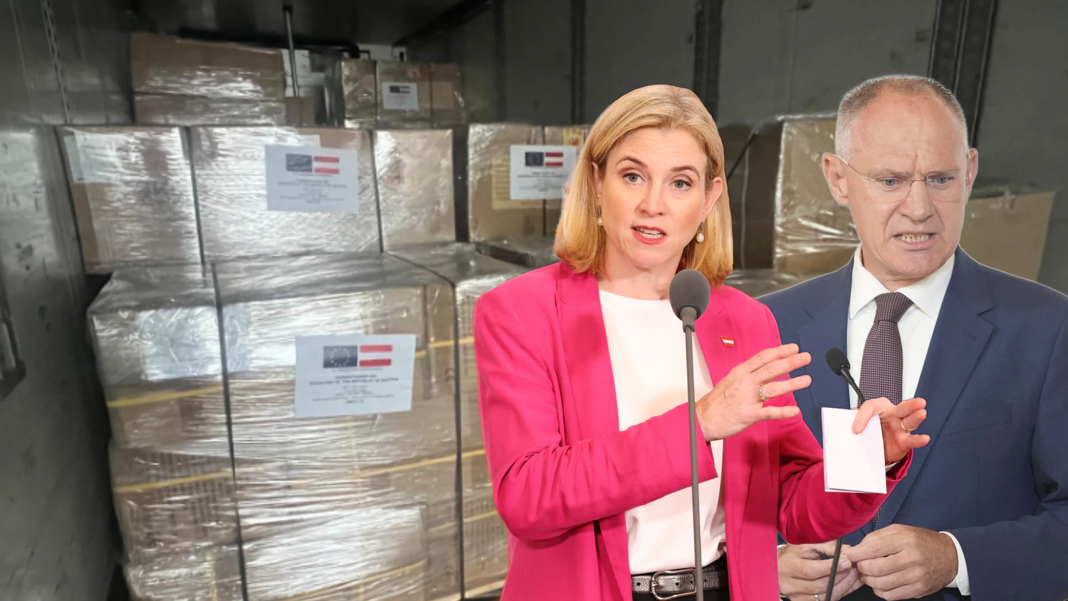 Die Hilfslieferung für Griechenland.