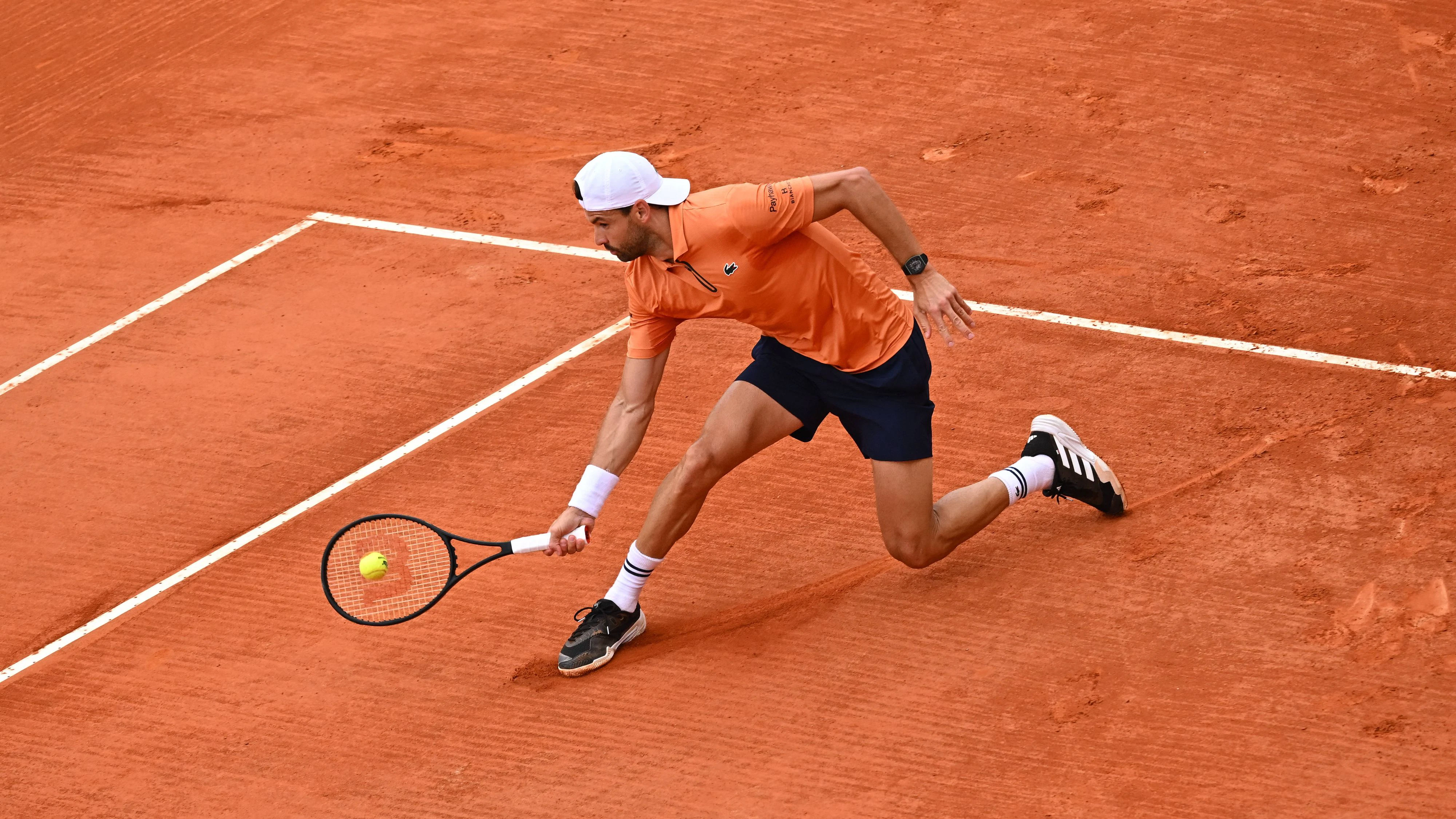 Der bulgarische Top-Spieler Grigor Dimitrov erlebte einen echten Nackenschlag. 