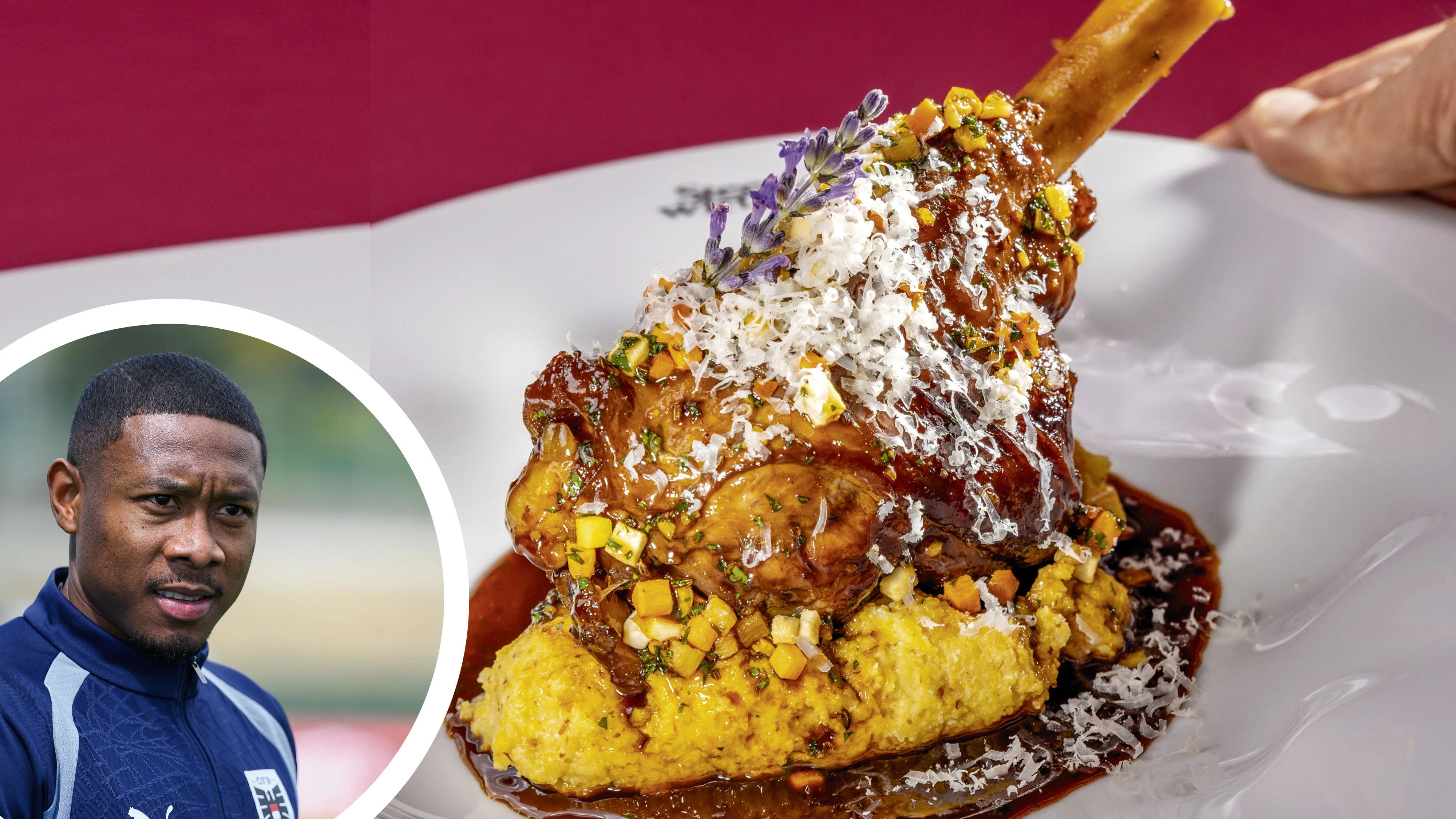 David Alaba mag als einer der wenigen im Team Lamm, isst gerne geschmorte Lammhaxerl.