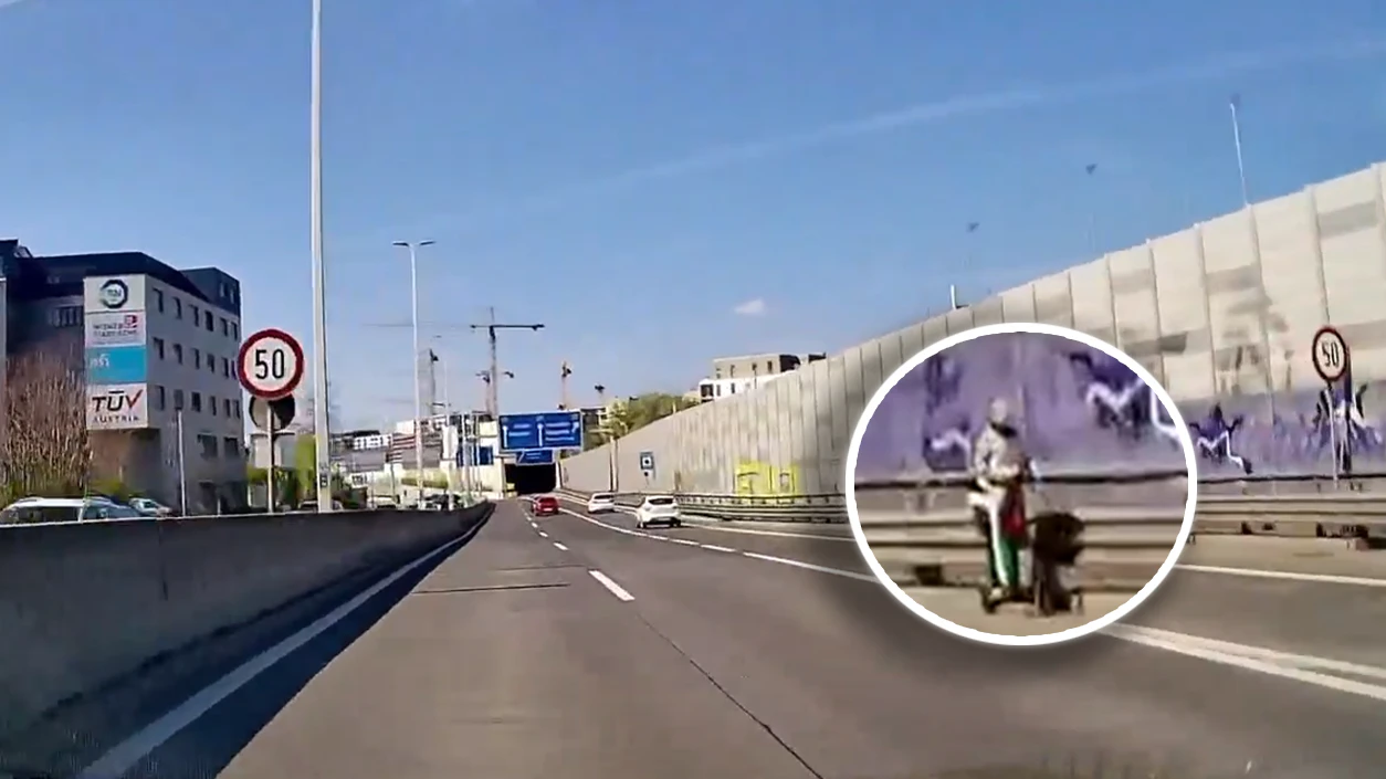 Heute.at - Falsch abgebogen? E-Scooter düst von Autobahn weg