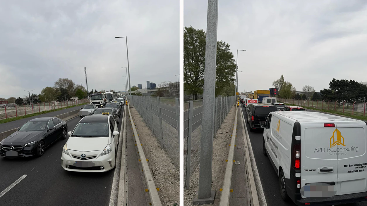 Heute.at - 4 km Stau – nichts geht mehr auf der A4
