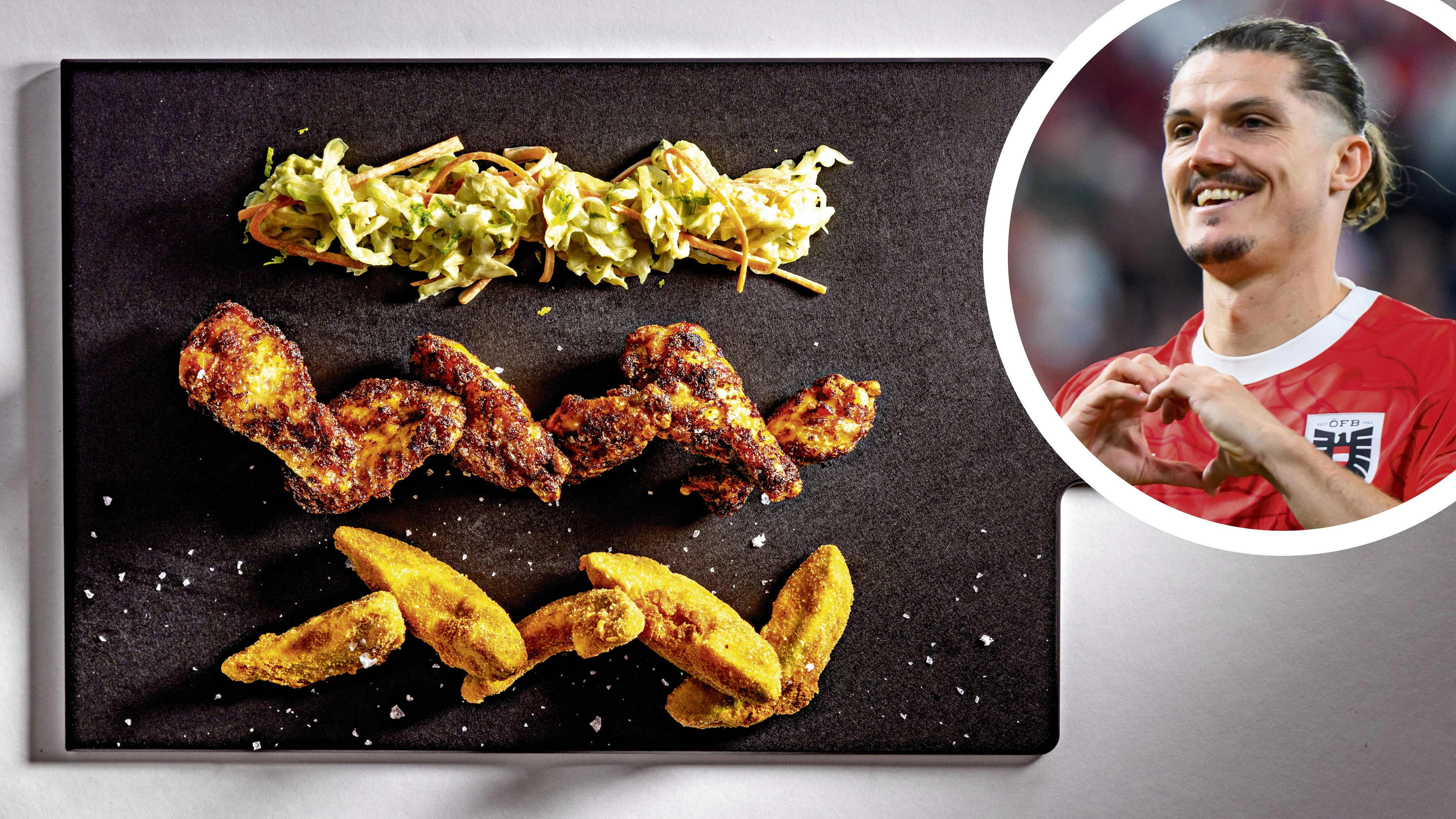 Marcel Sabitzer lässt sich seit seiner Zeit bei Bayern München Chicken Wings schmecken.