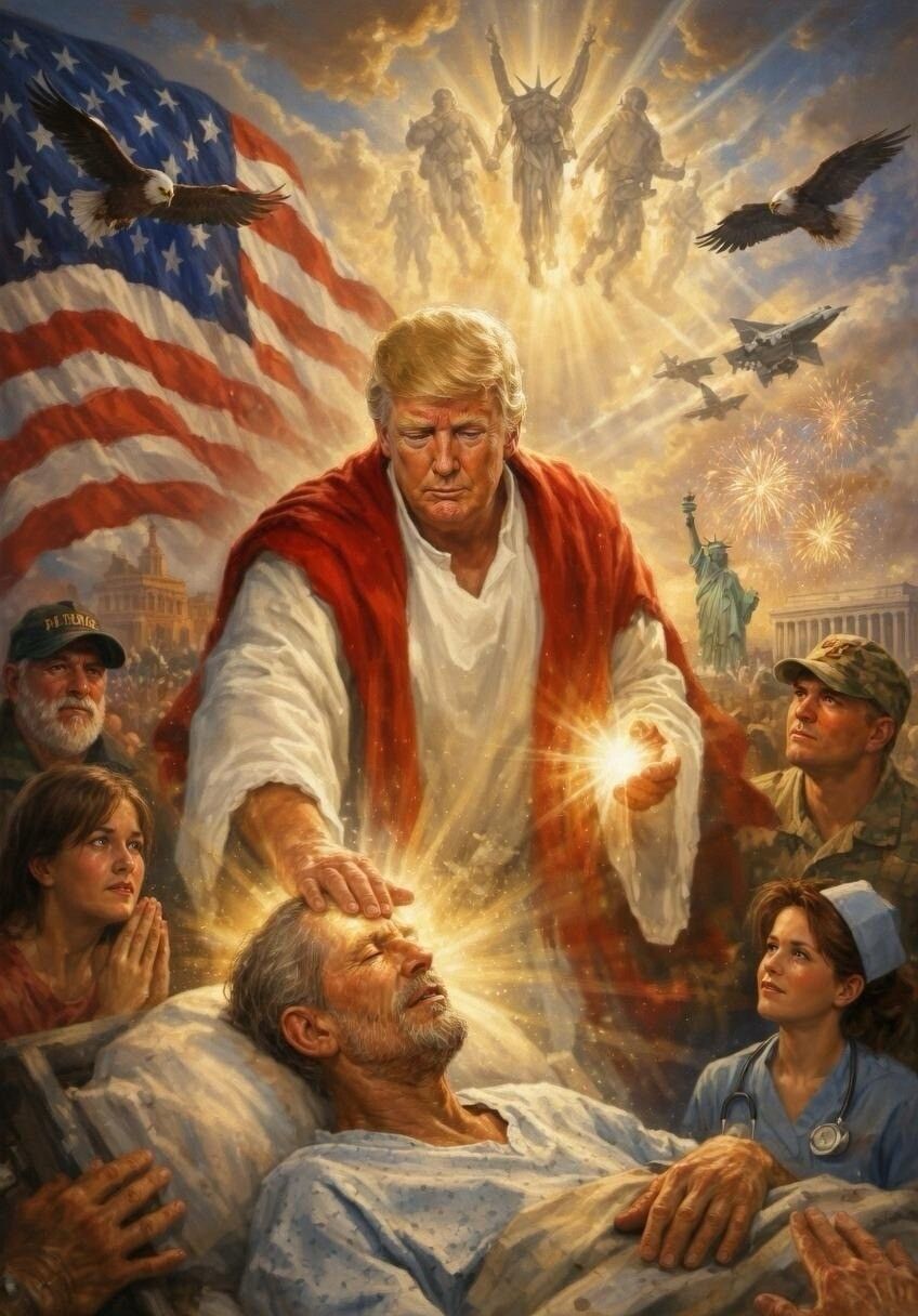 Trump postete ein KI-Bild von sich als Jesus