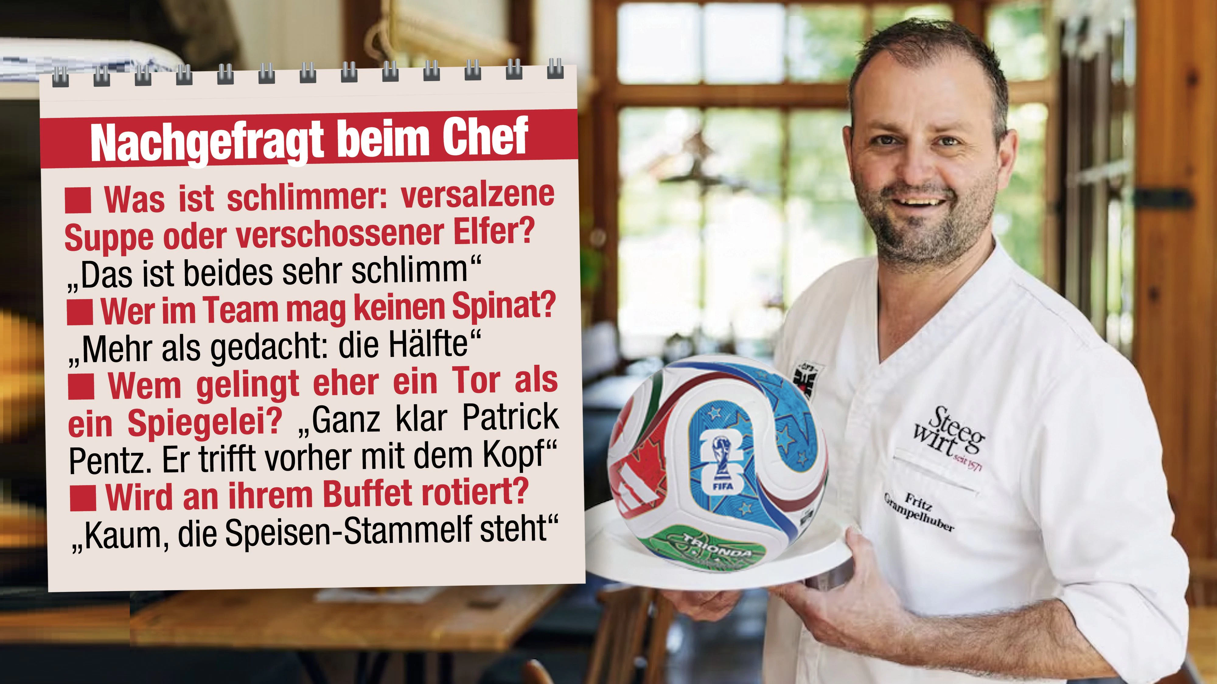 ÖFB-Chefkoch Fritz Grampelhuber im Küchen-Wordrap