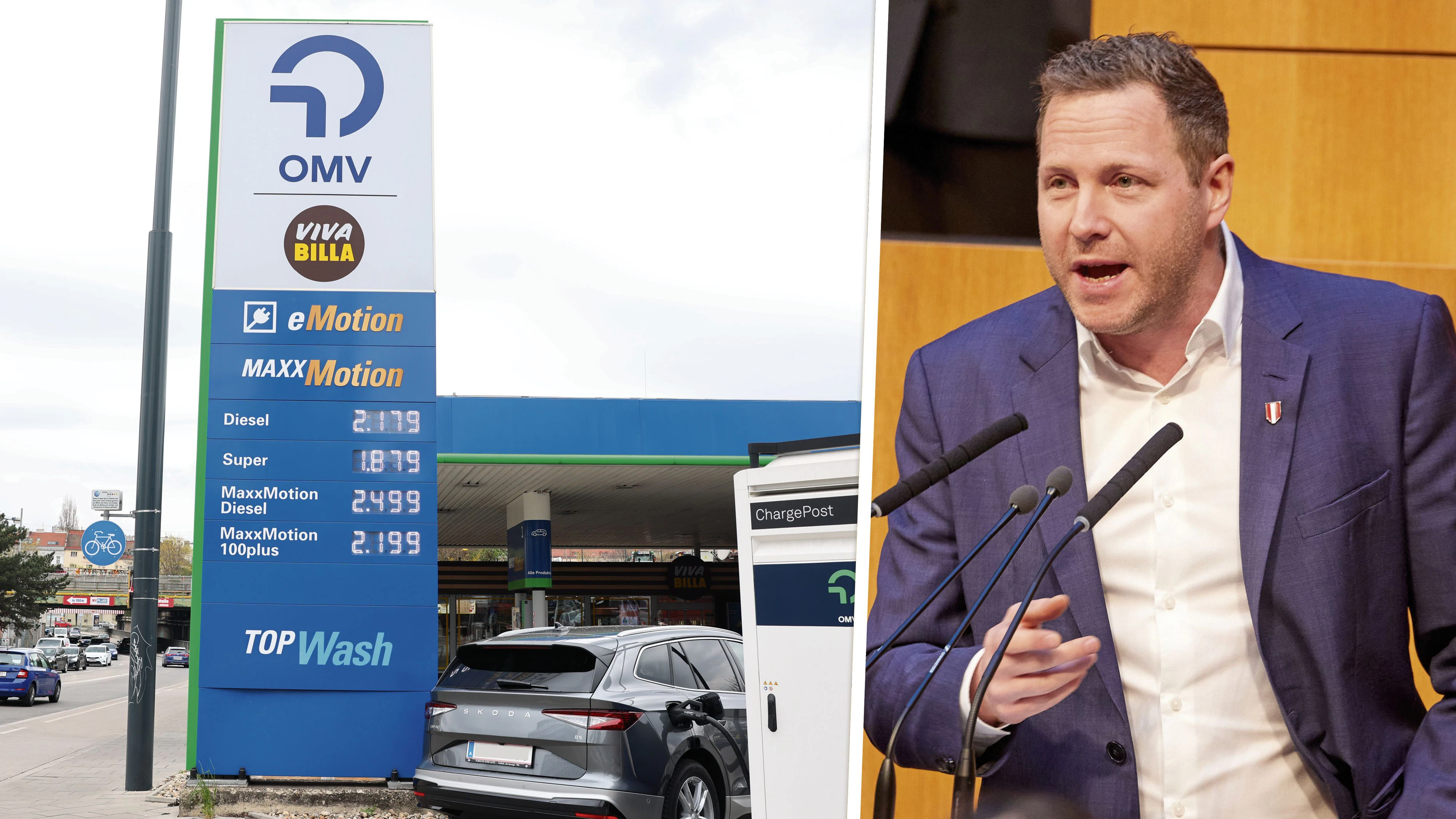 OMV-Aus bei Spritpreisbremse: FPÖ-General Schnedlitz ist empört.