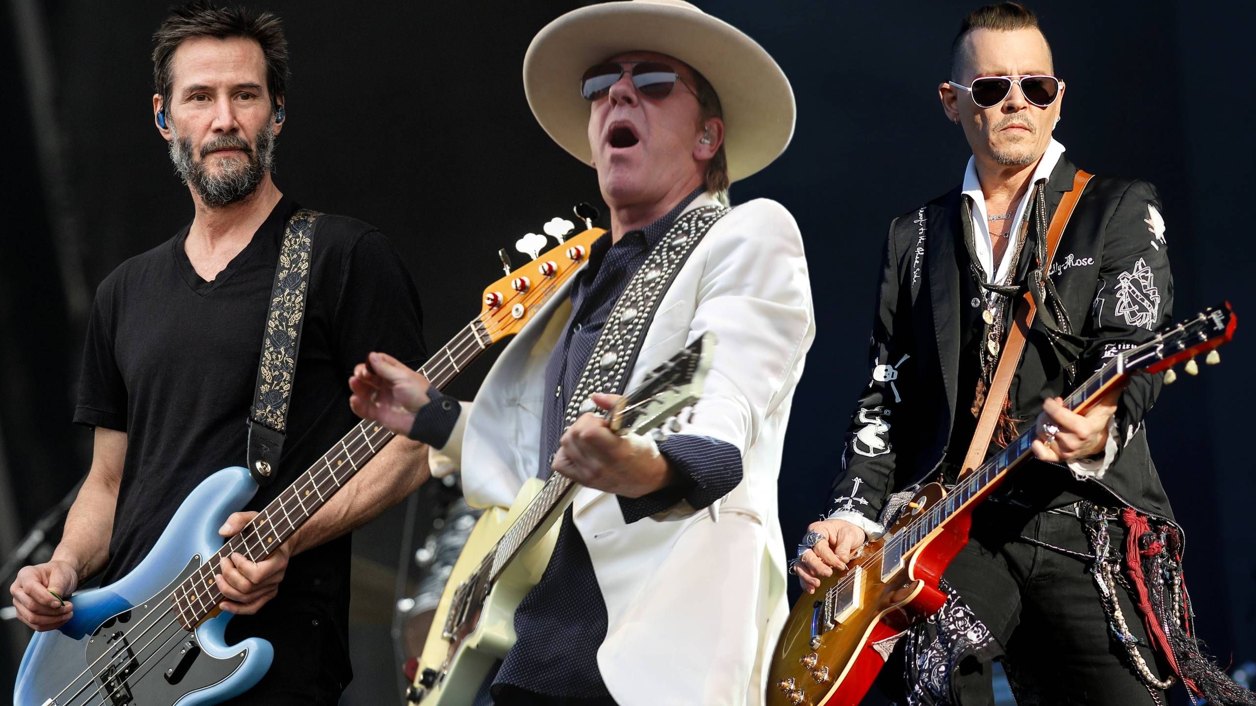 <strong>Keanu Reeves, Kiefer Sutherland</strong> und <strong>Johnny Depp</strong> (v.l.n.r.) - diese Hollywood-Stars rocken heuer Österreich.