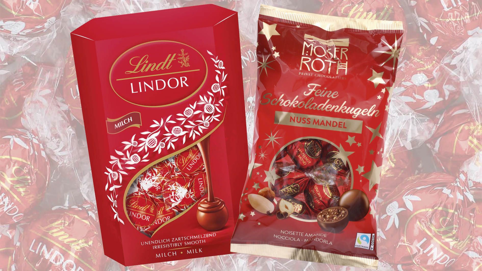 Links das Original von Lindt, rechts die in den Augen des Gerichts zu ähnlichen Aldi-Kugeln.