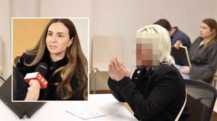 Supermarkt-Angestellte (47) vor Gericht, verteidigt wurde sie von Rafaela Goj der Kanzlei Flatz (kleines Foto).