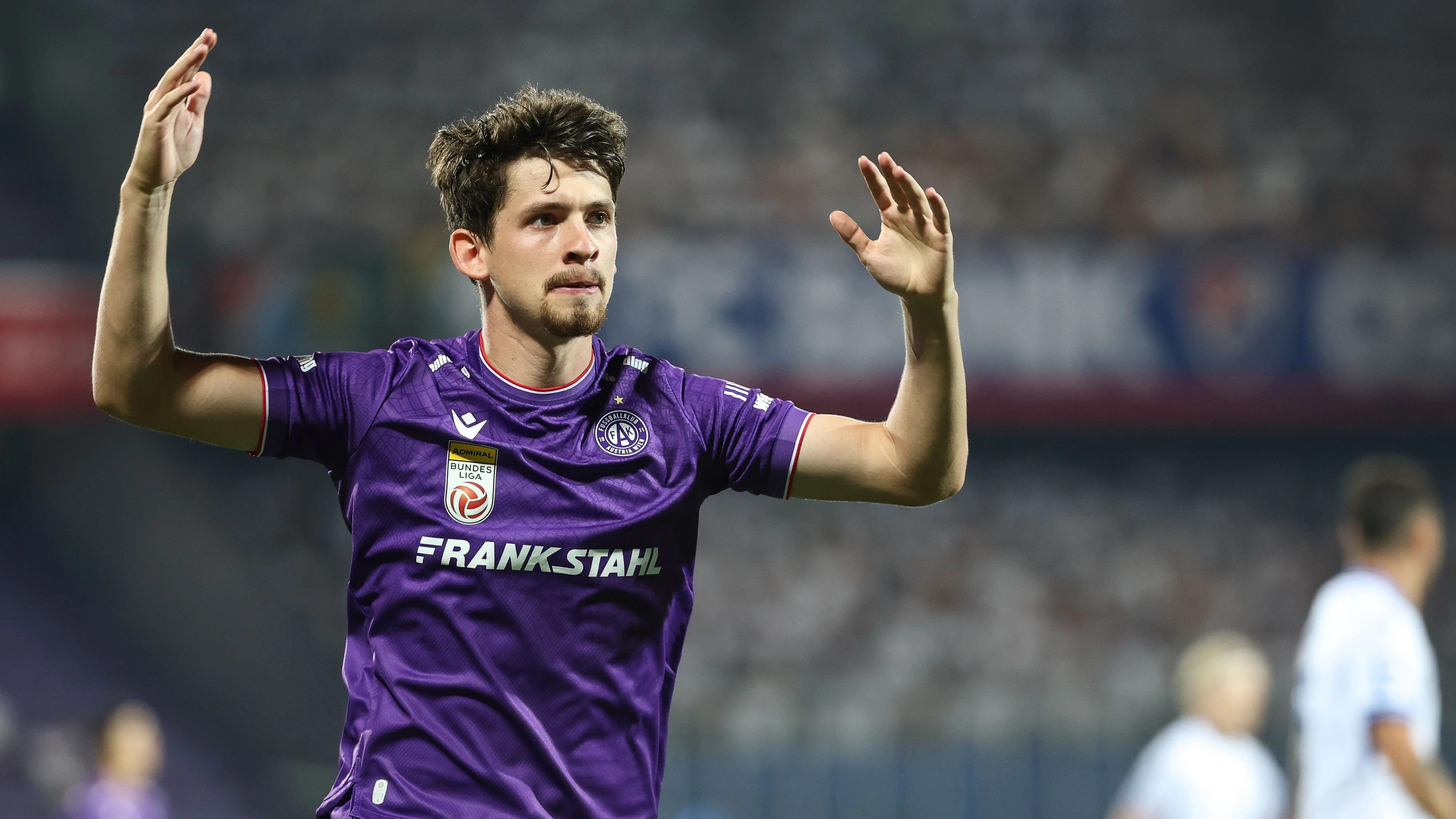 VIENNA,AUSTRIA,14.AUG.25 - SOCCER - UEFA Conference League, qualification, FK Austria Wien vs Banik Ostrava. Image shows Dominik Fitz (A.Wien). Photo: GEPA pictures/ Armin Rauthner