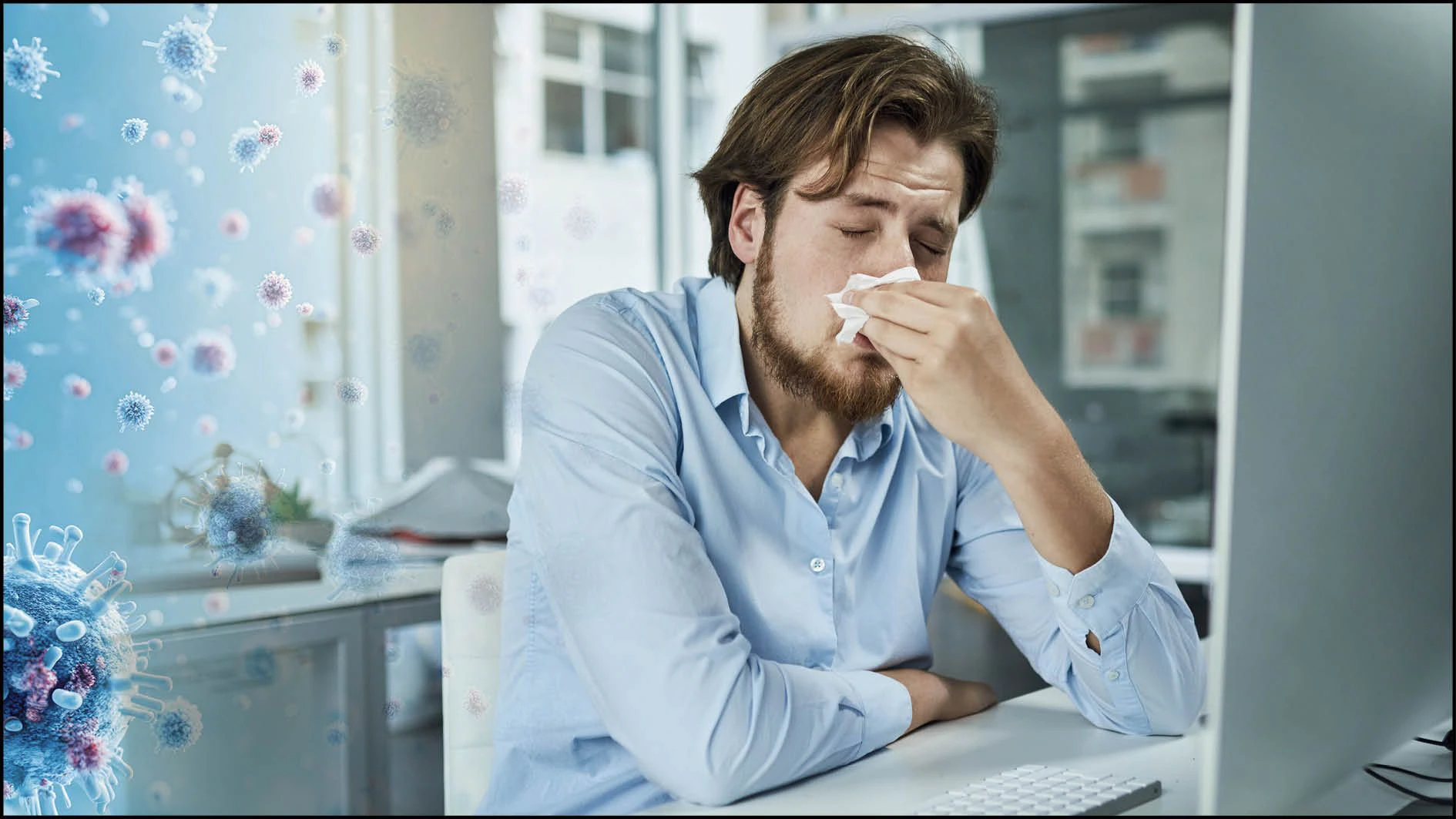 Krank im Büro: Bereits 65 Prozent gehen mit Schnupfen und Co. arbeiten.