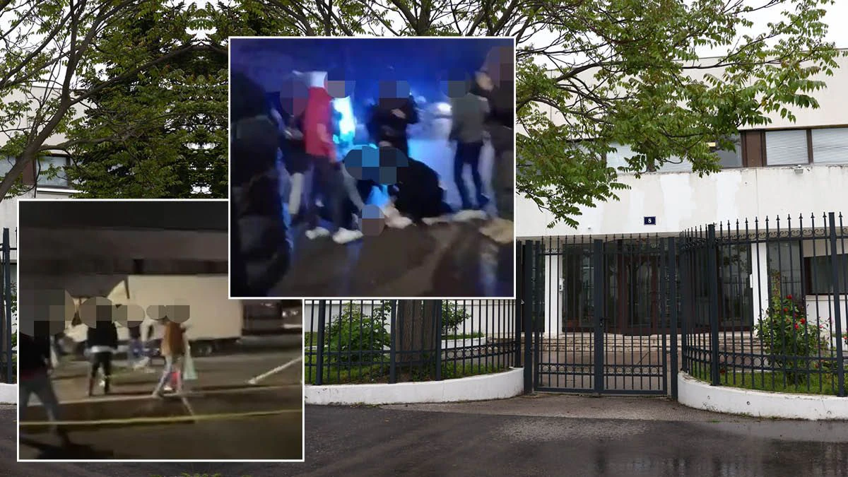 heftige Diskussionen um das Zentrum in Floridsdorf. Kleine Fotos: Gewalt-Eskalation nach Tod des iranischen Mullah-Führers.